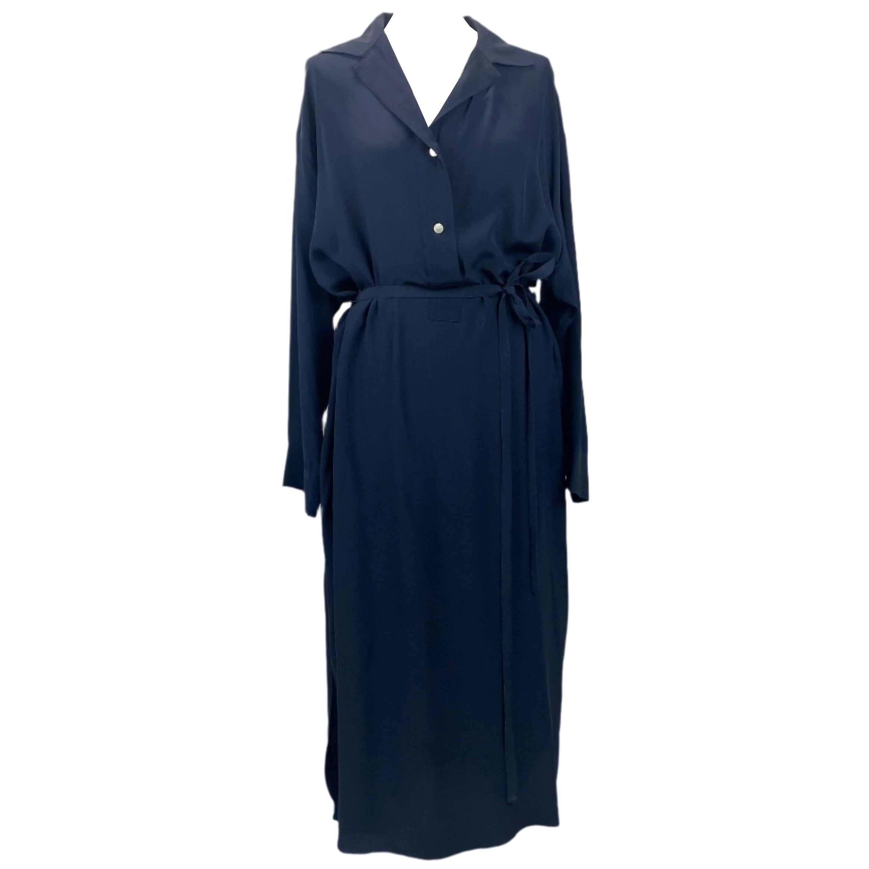 The Row Navy Silk Oversized Tunic Dress M/L/XL/XXL