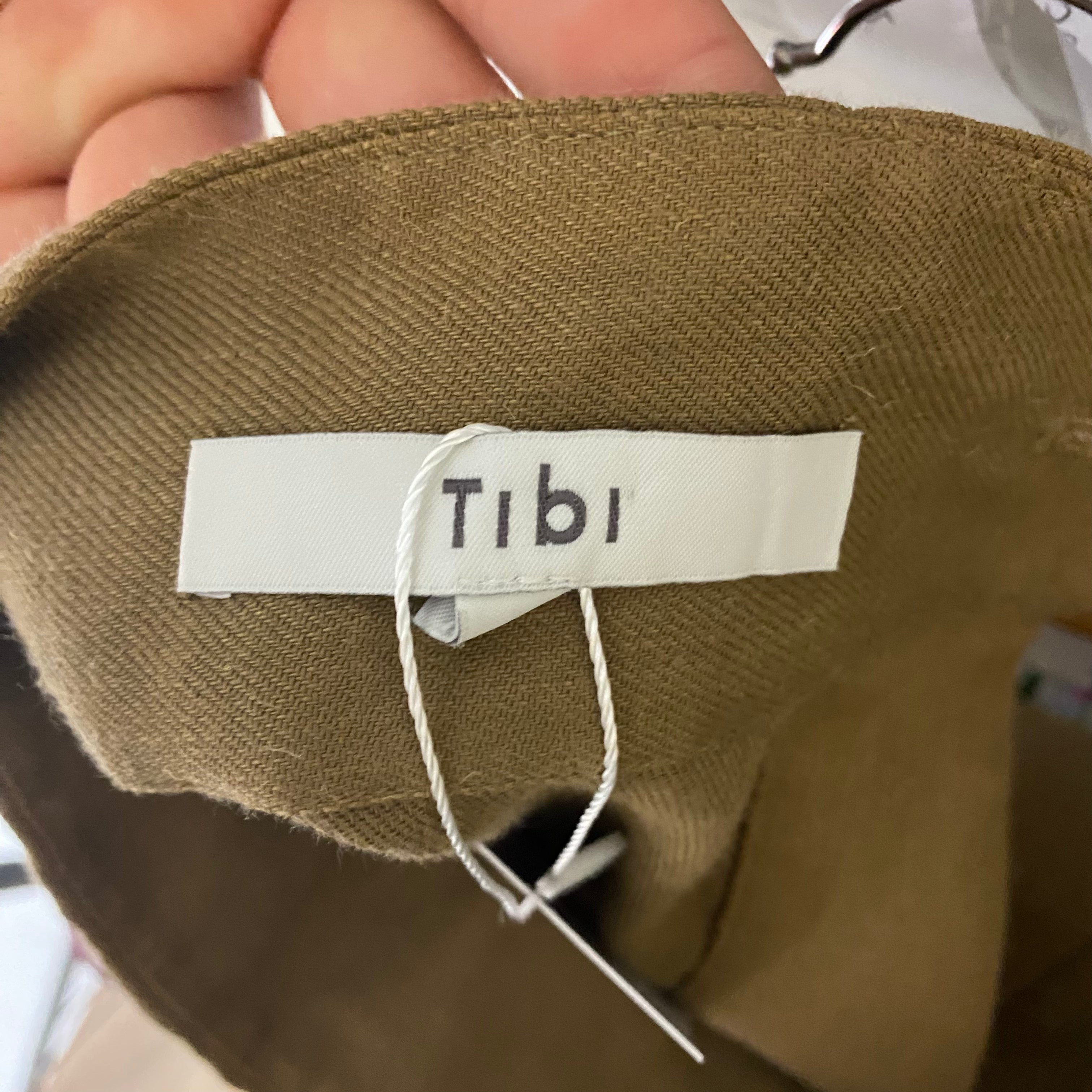 Tibi Sand Linen Mix Wrap Maxi Skirt XS