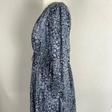 Cefinn Shades of Blue Print Cotton Maxi Dress S