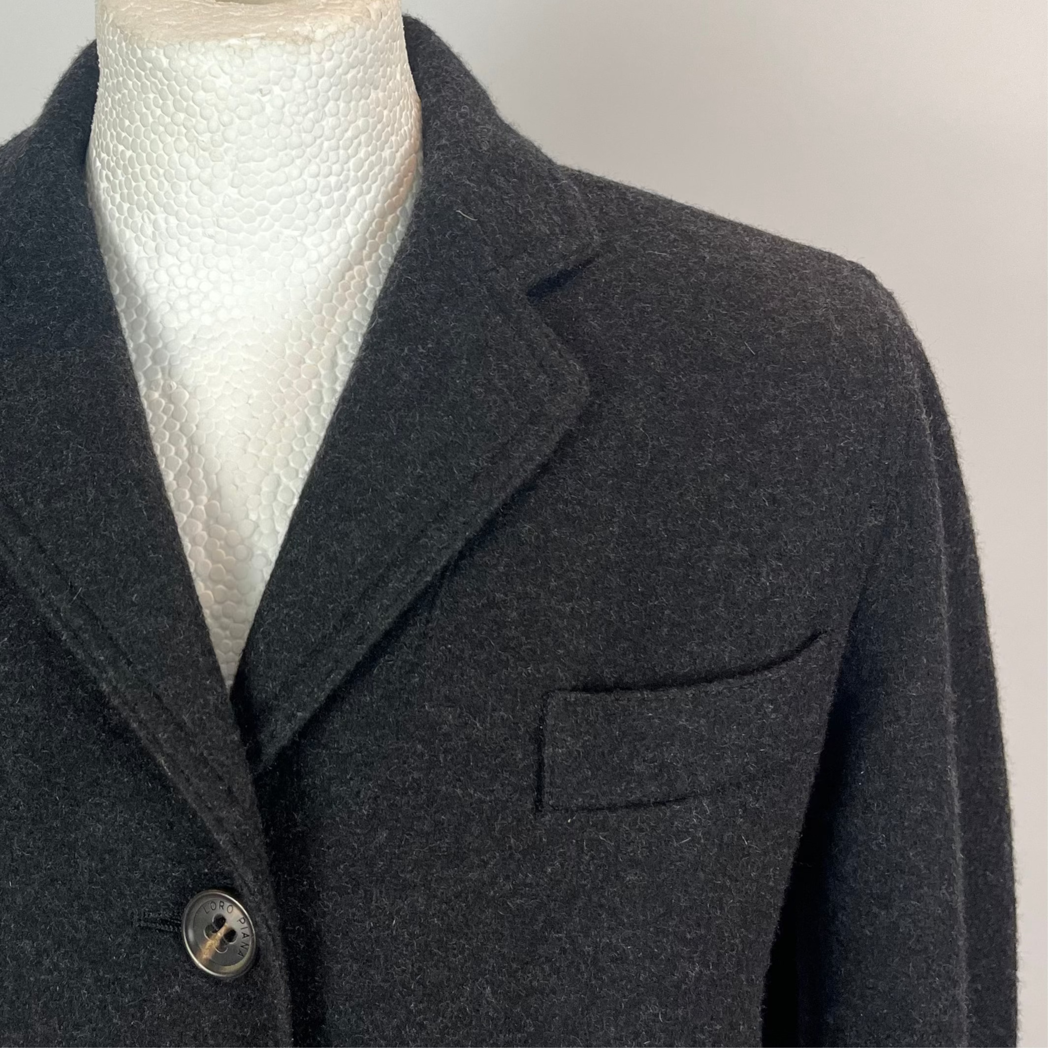 Loro Piana £3000 Charcoal Cashmere & Suede Jacket S