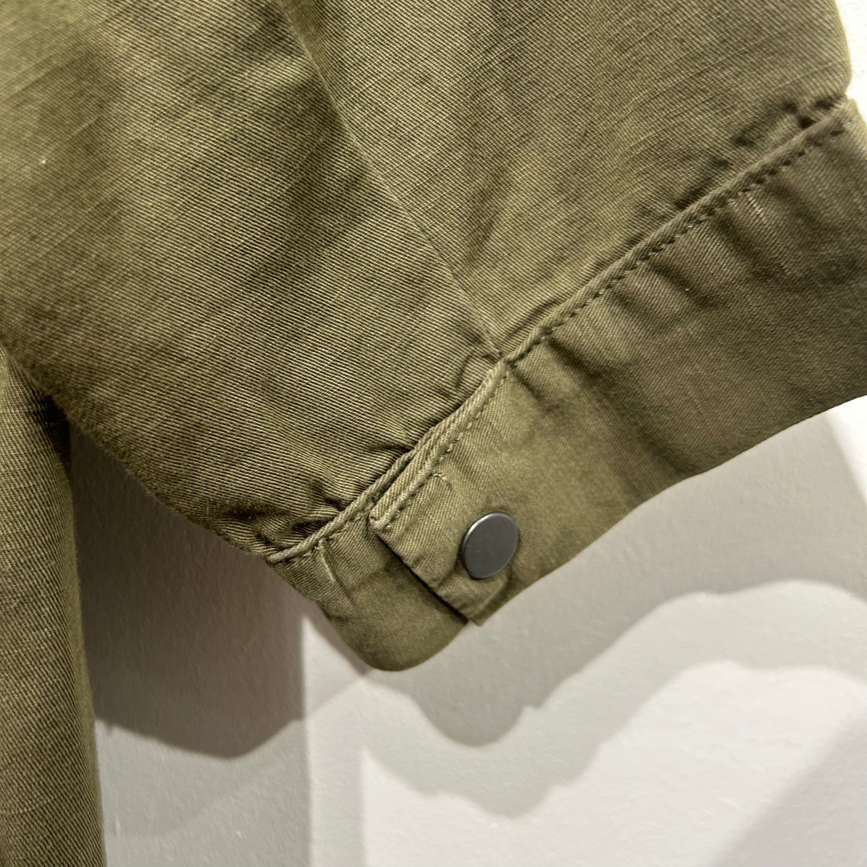 Frame New Army Green Linen Mix Belted Jumpsuit S