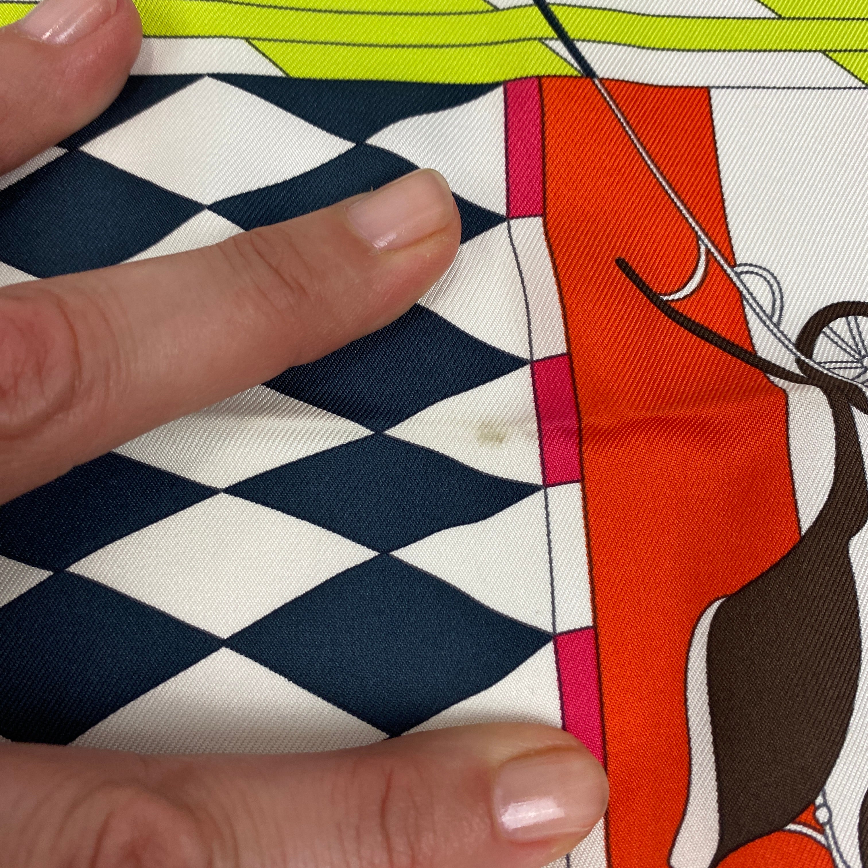 Hermes Aqua Promenade Au Faubourg Silk Twill 90 Scarf