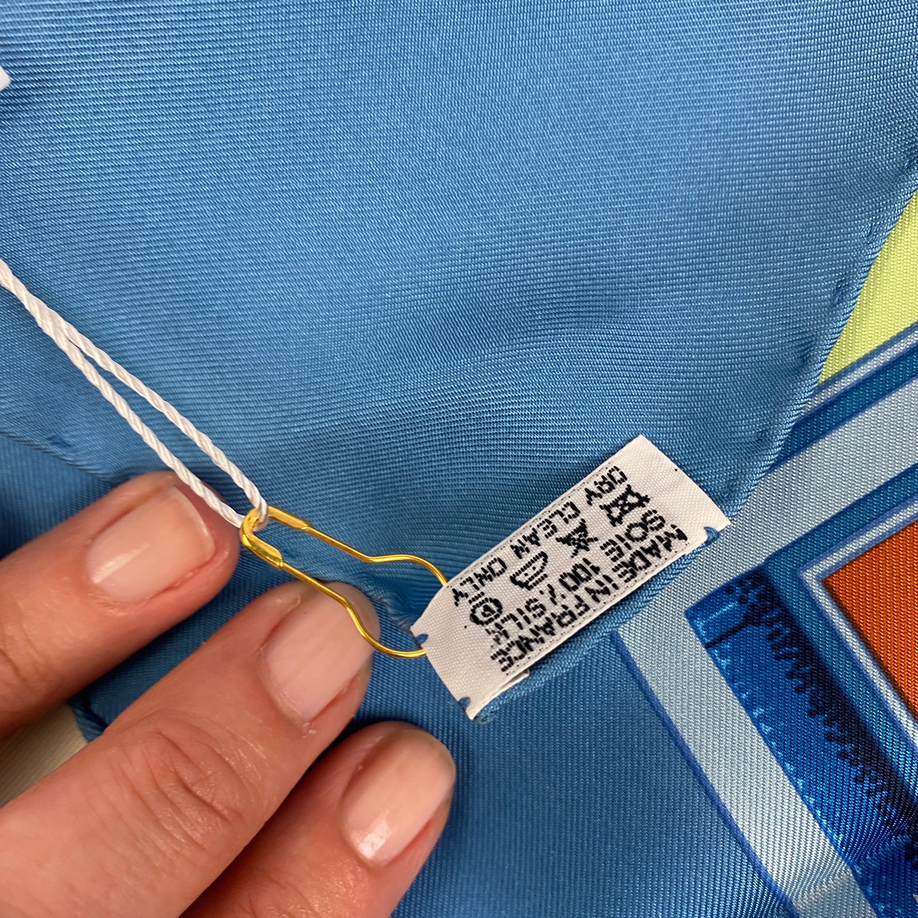 Hermes New Cornflower Les Petits Metiers De Paris Silk Twill 90 Scarf