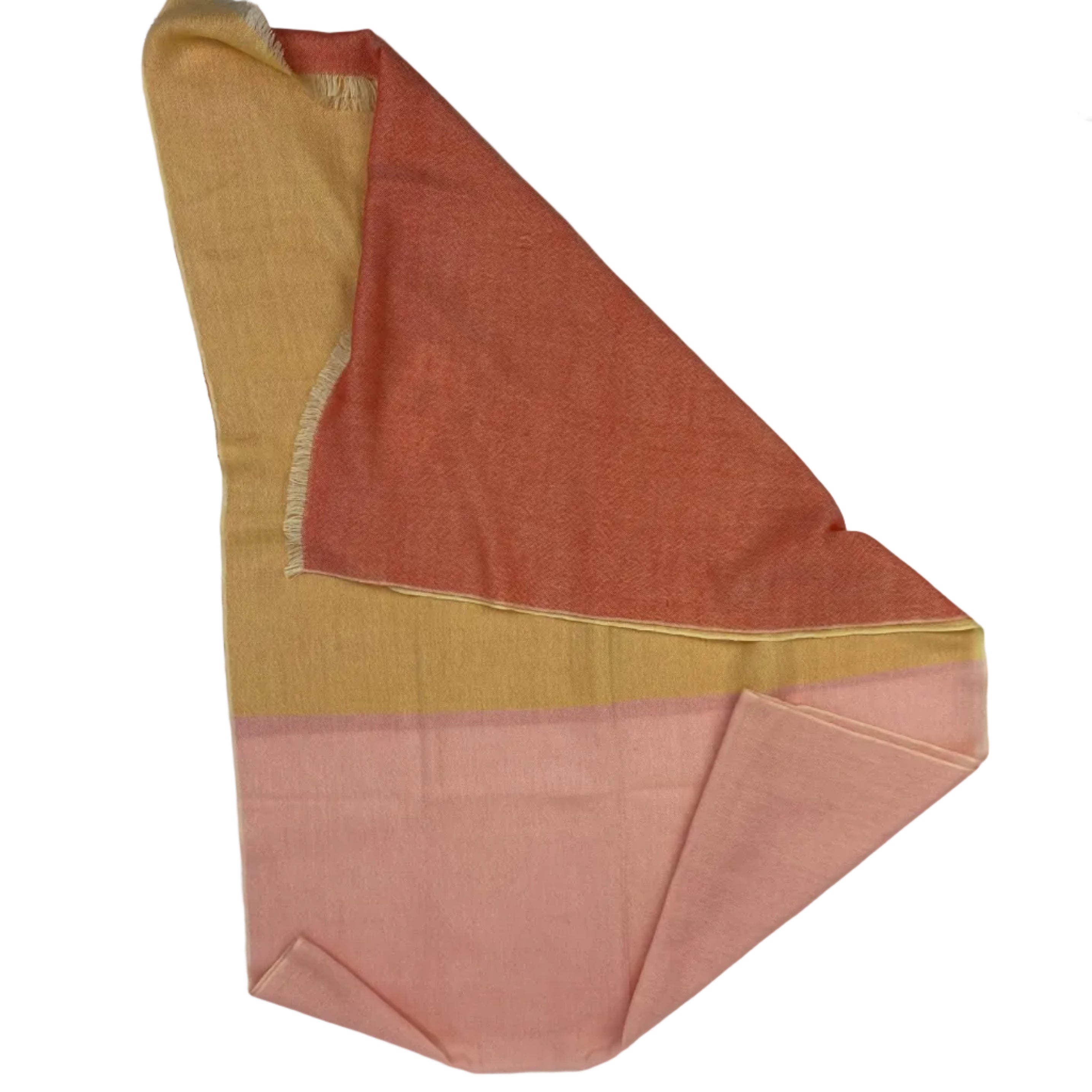 Loro Piana New £670 Pink & Orange Superfine Cashmere Scarf