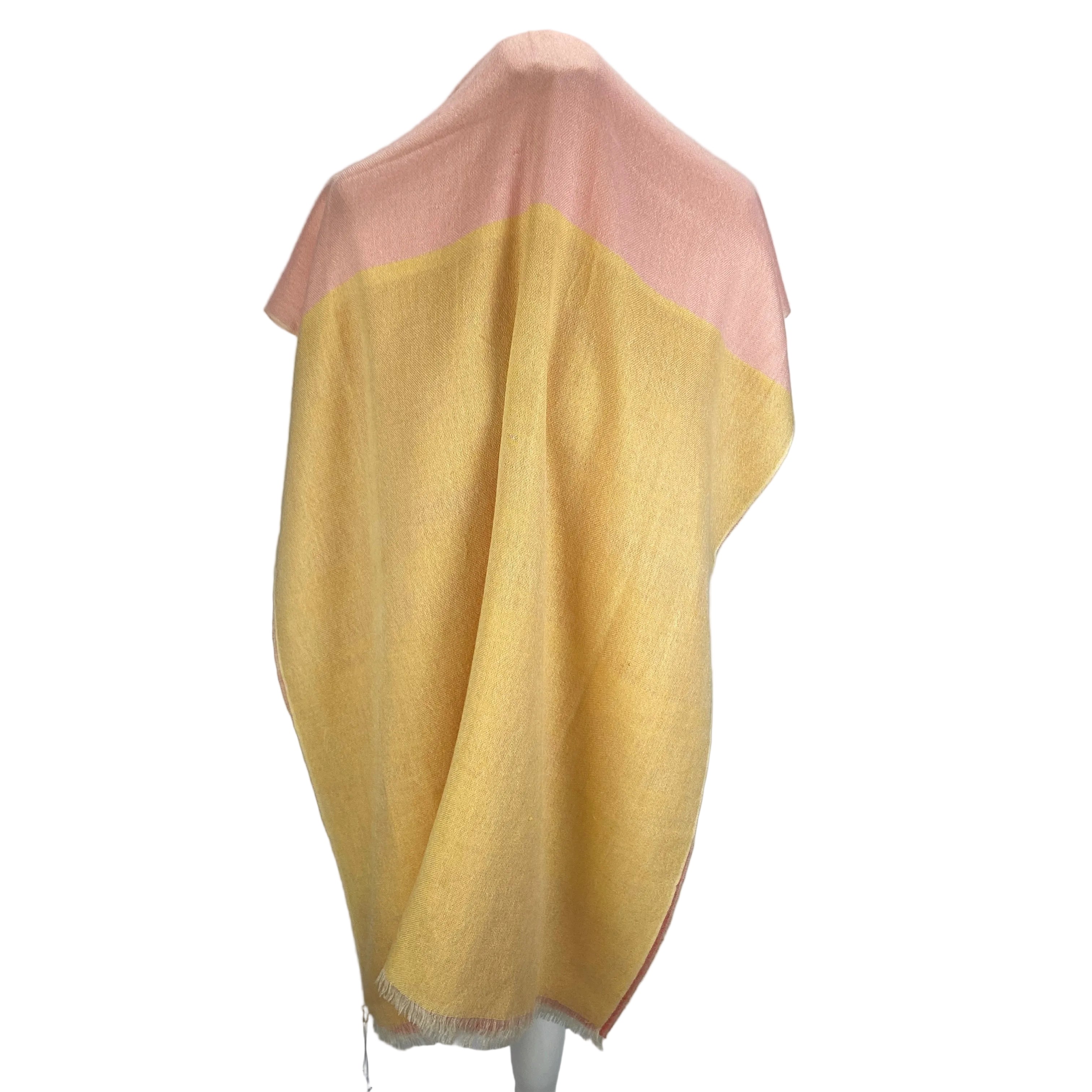Loro Piana New £670 Pink & Orange Superfine Cashmere Scarf