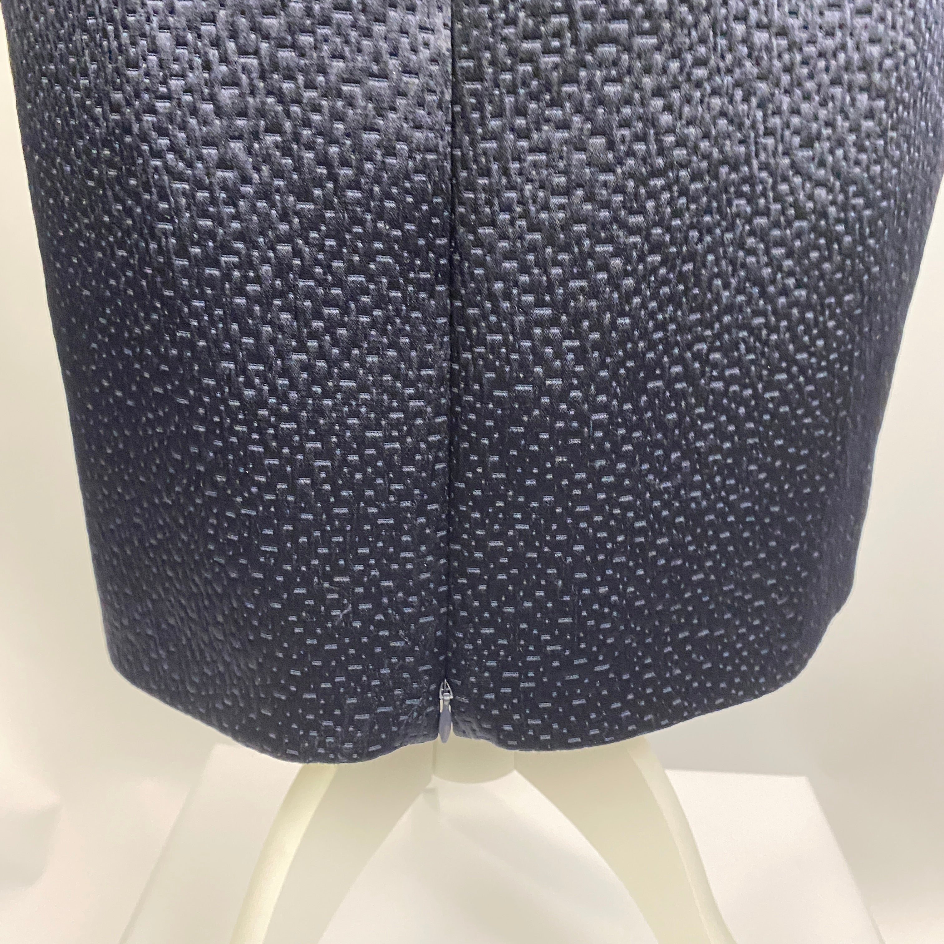 Amanda Wakeley Midnight Textured Satin Midi Dress XL