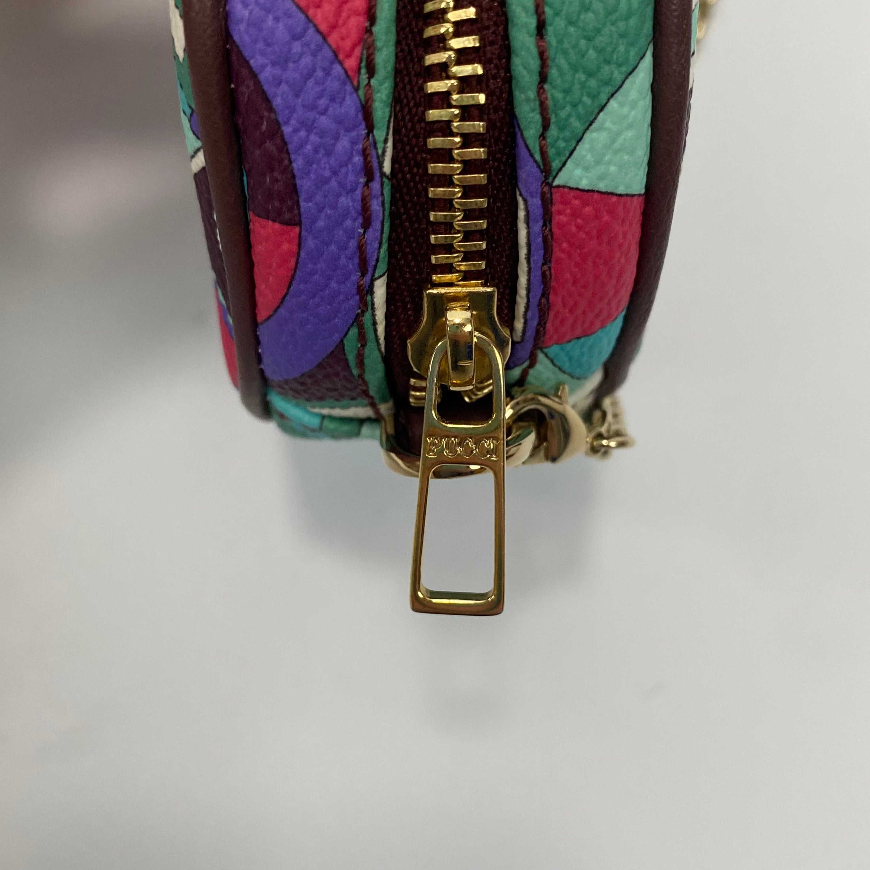 Emilio Pucci New Mint & Plum Circular Mini Bag