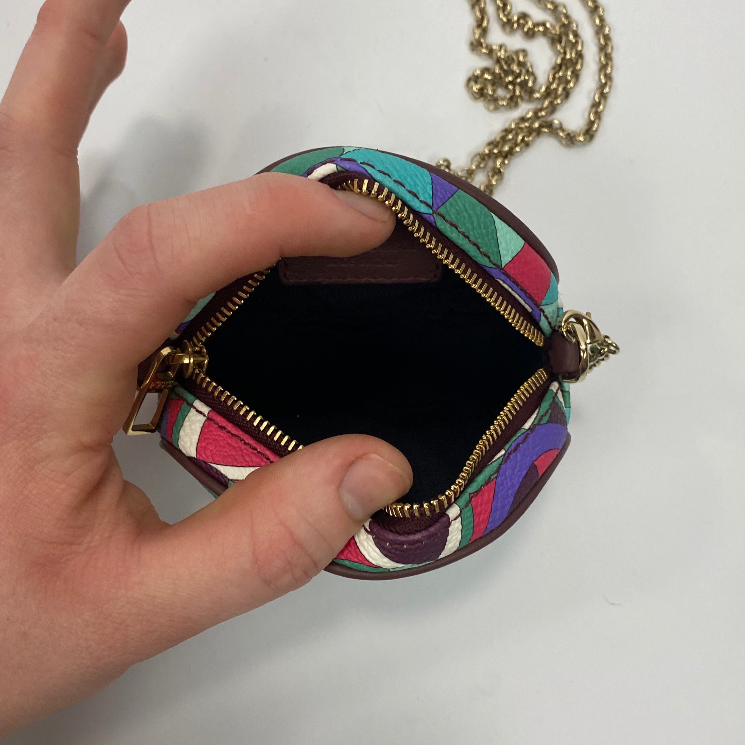 Emilio Pucci New Mint & Plum Circular Mini Bag