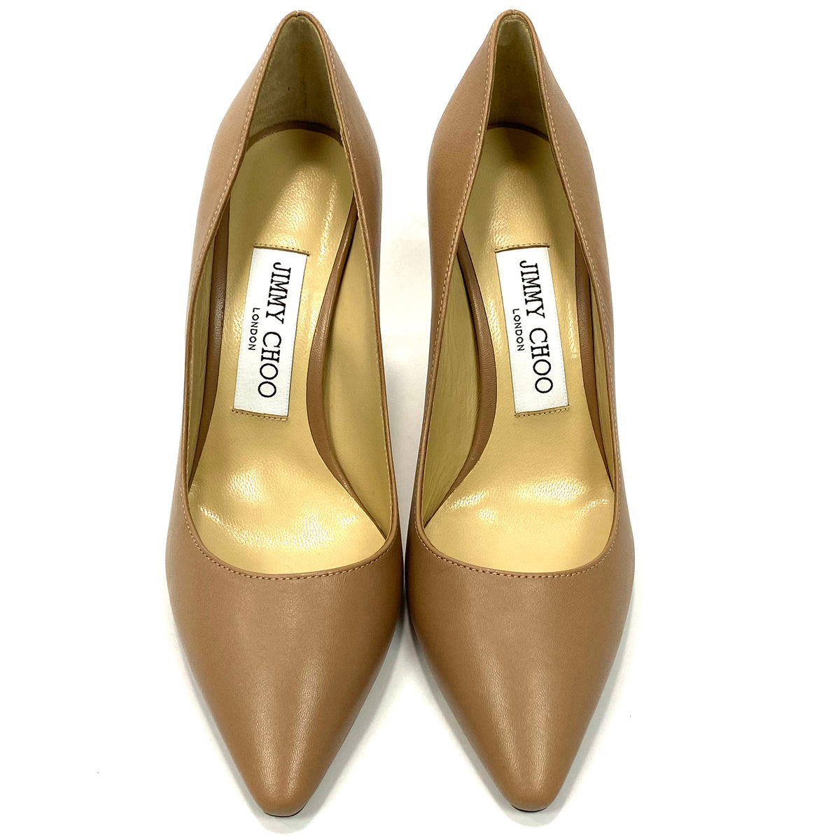 Jimmy Choo New £650 Nude Romy Leather Pumps 35.5