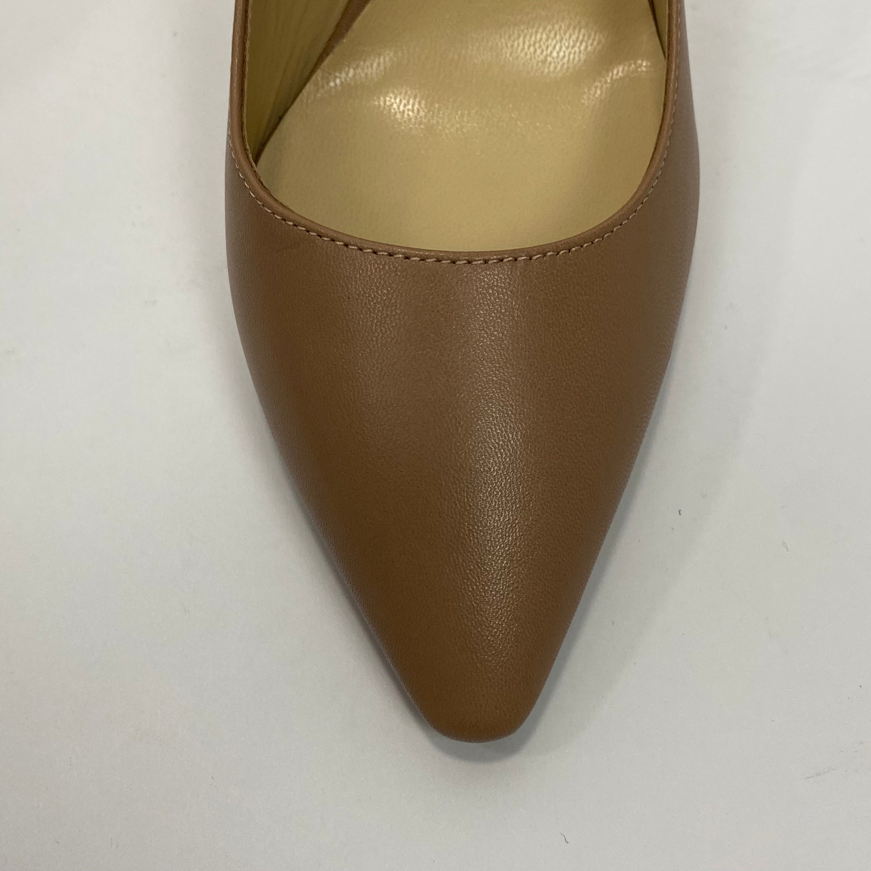 Jimmy Choo New £650 Nude Romy Leather Pumps 35.5