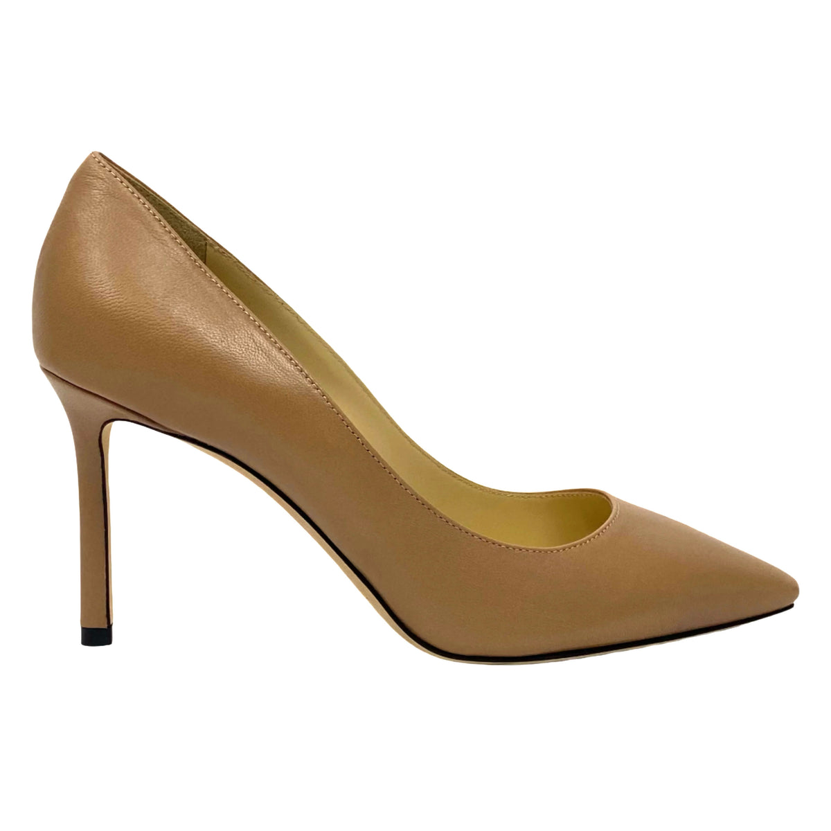 Jimmy Choo New £650 Nude Romy Leather Pumps 35.5