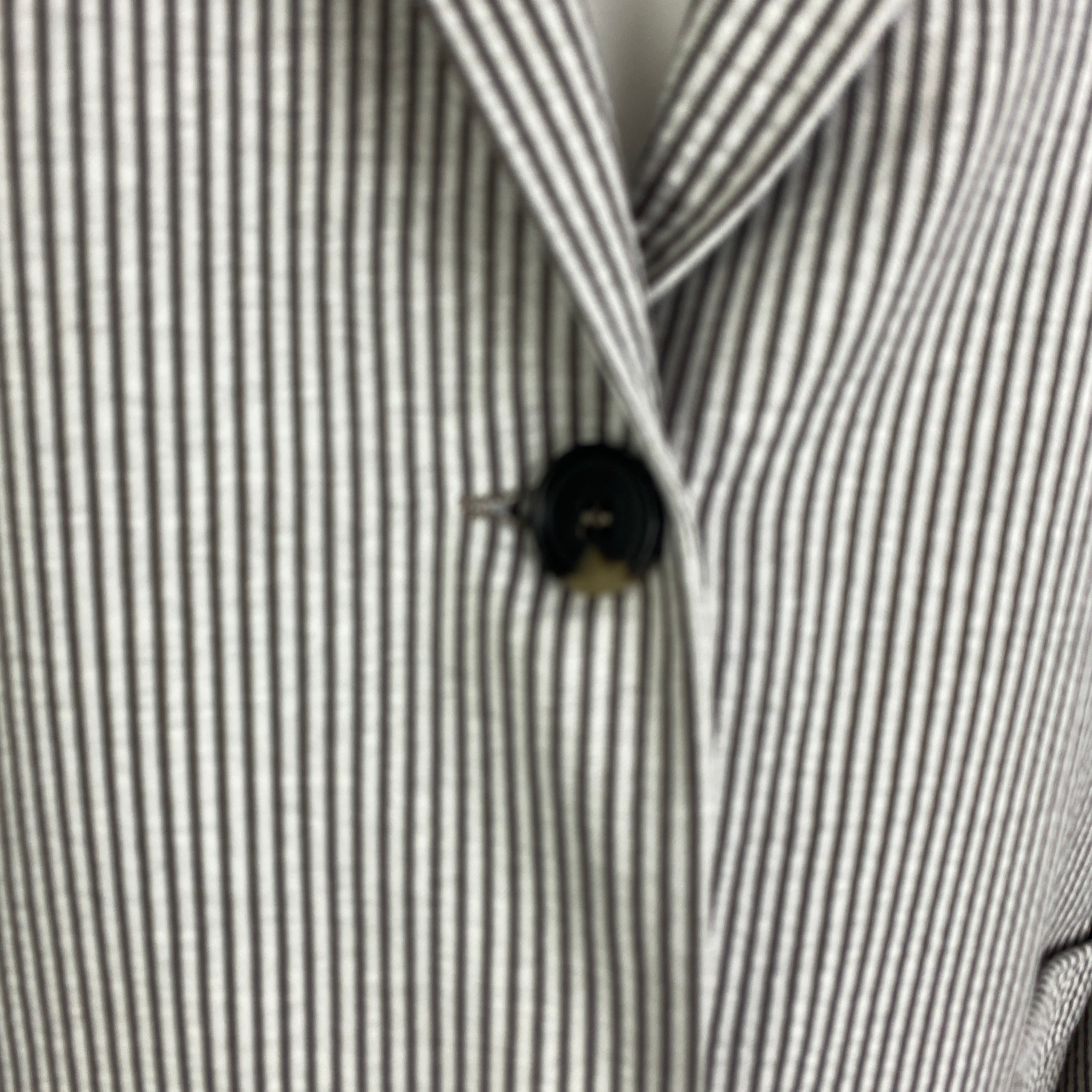 Harris Wharf £300 Olive & Pearl Stripe Seersucker Blazer S