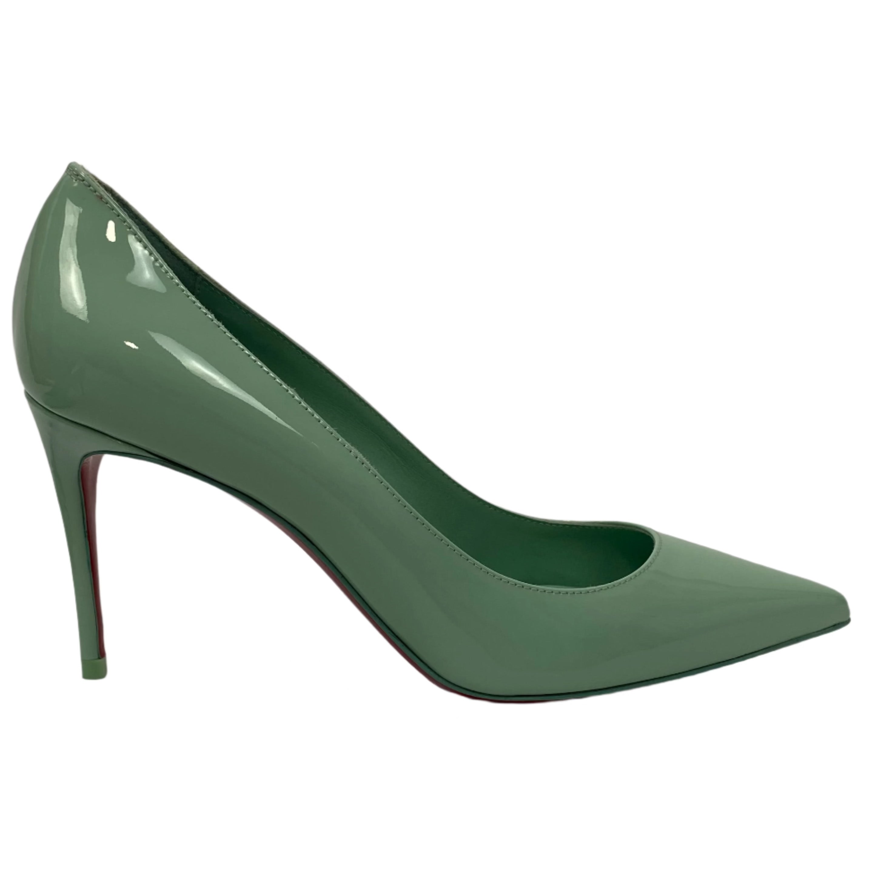 Christian Louboutin New Mint Patent Pigalle 85 Heels 35.5