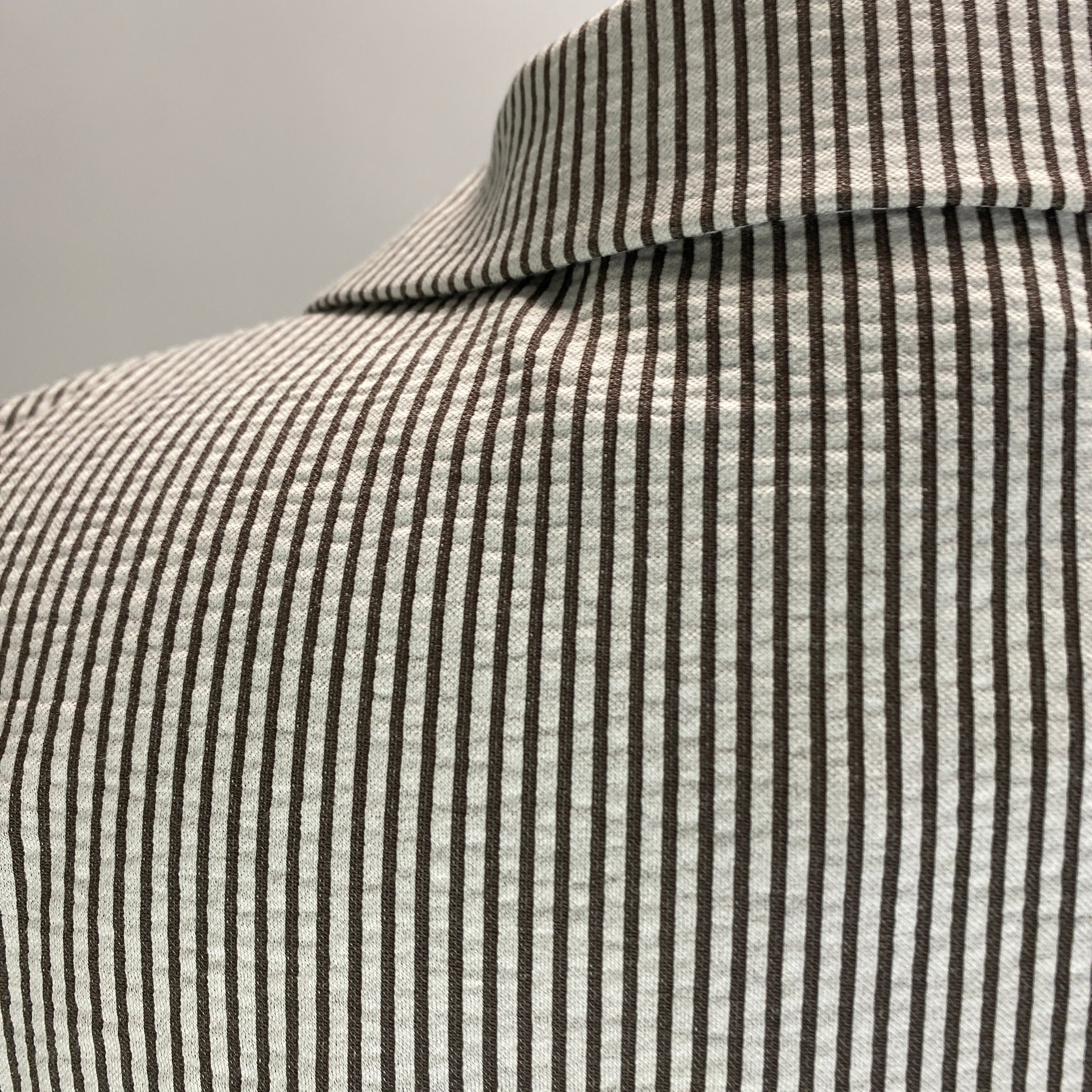 Harris Wharf £300 Olive & Pearl Stripe Seersucker Blazer S