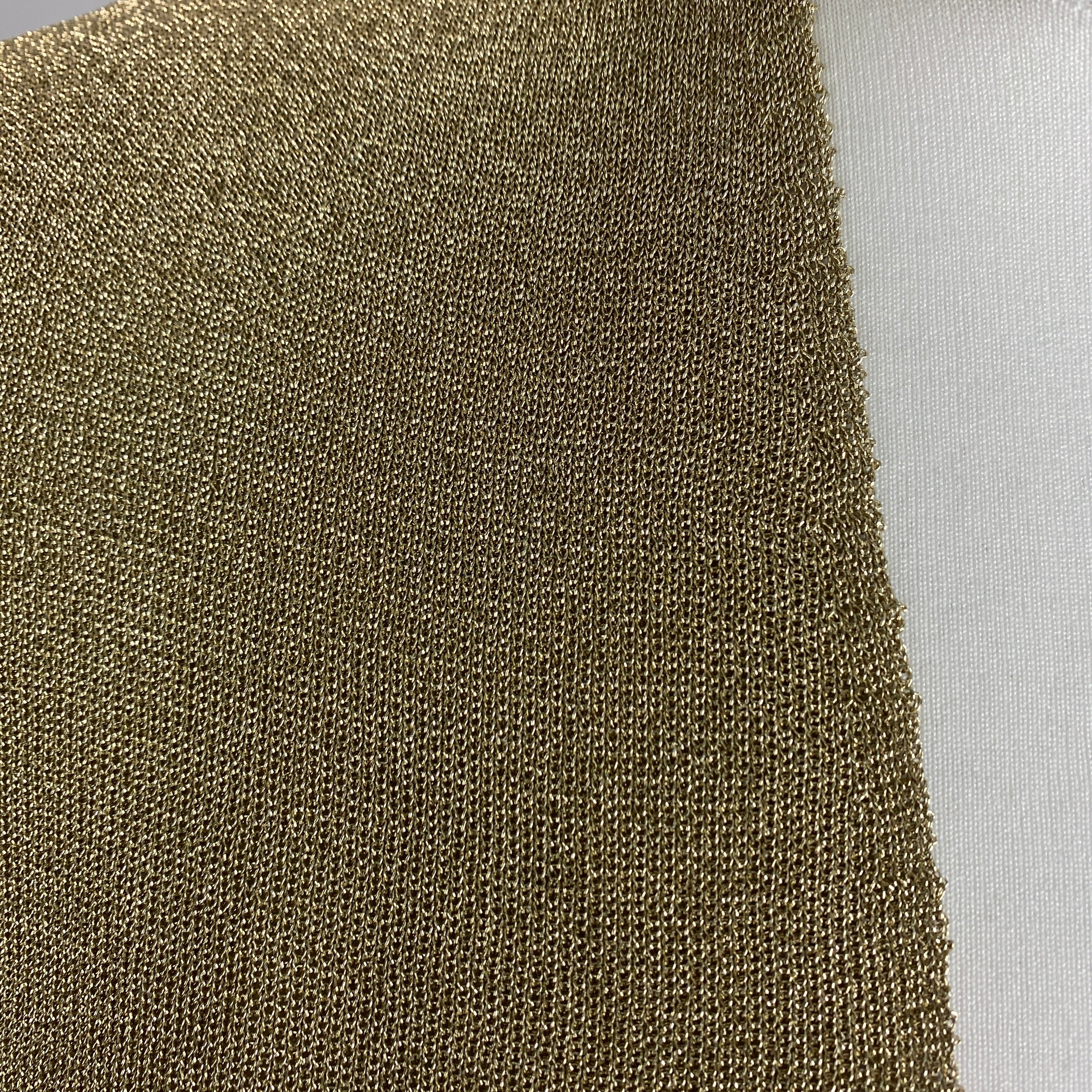 The Fold New £300 Gold Metallic Knit Jacket L