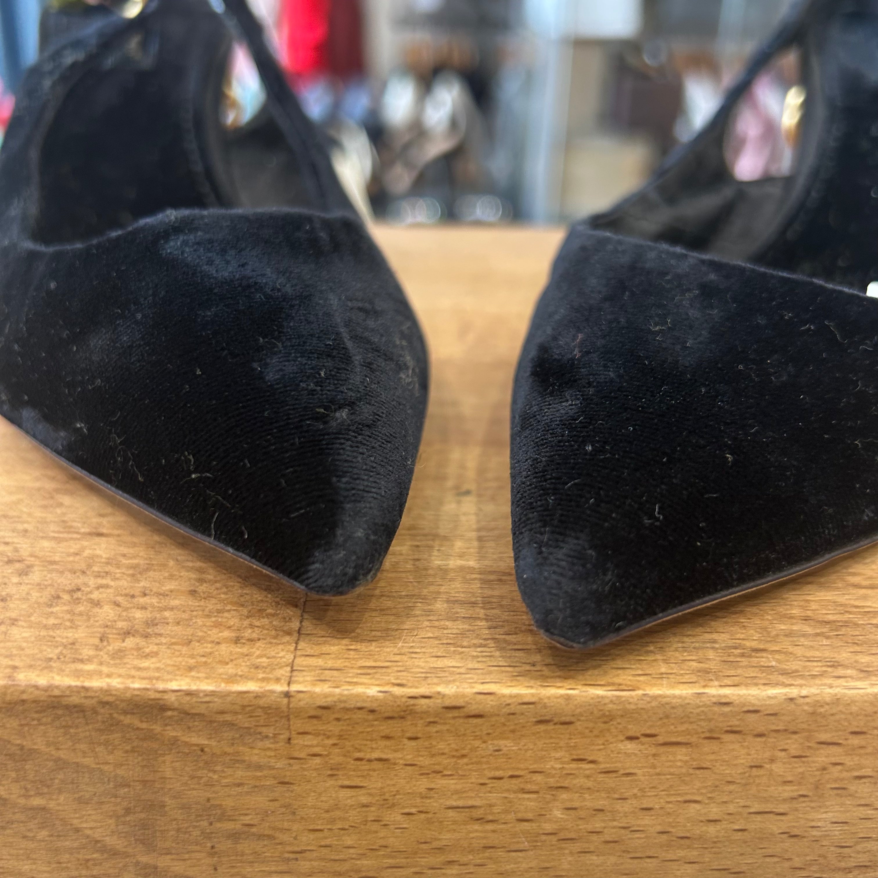 Dolce & Gabbana Black Velvet Cage Kitten Heels 38