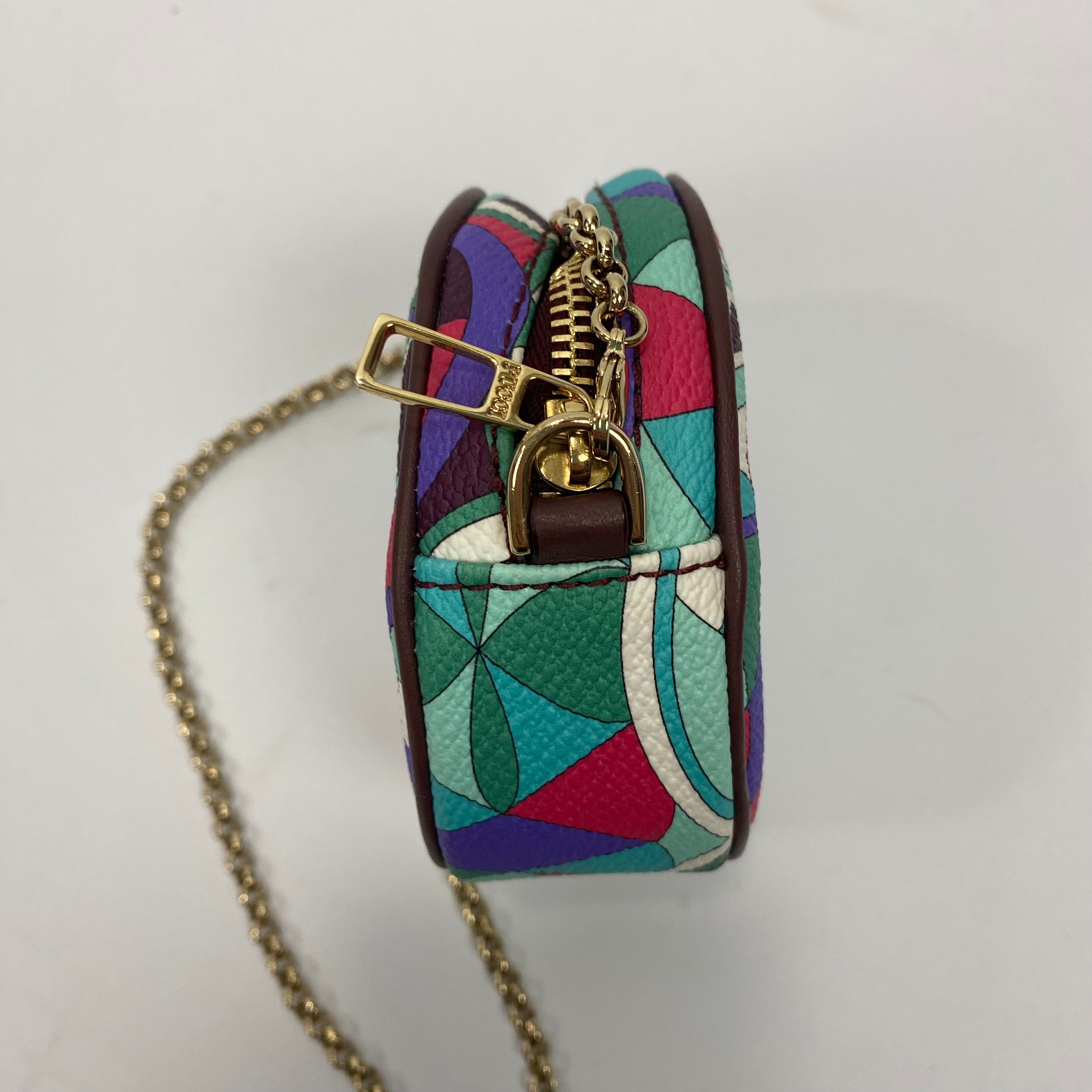 Emilio Pucci New Mint & Plum Circular Mini Bag