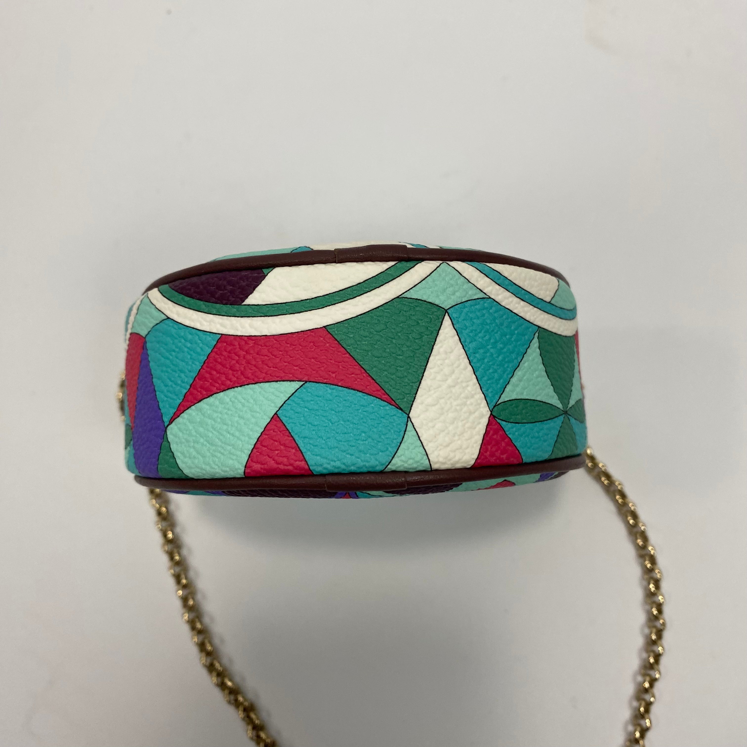 Emilio Pucci New Mint & Plum Circular Mini Bag