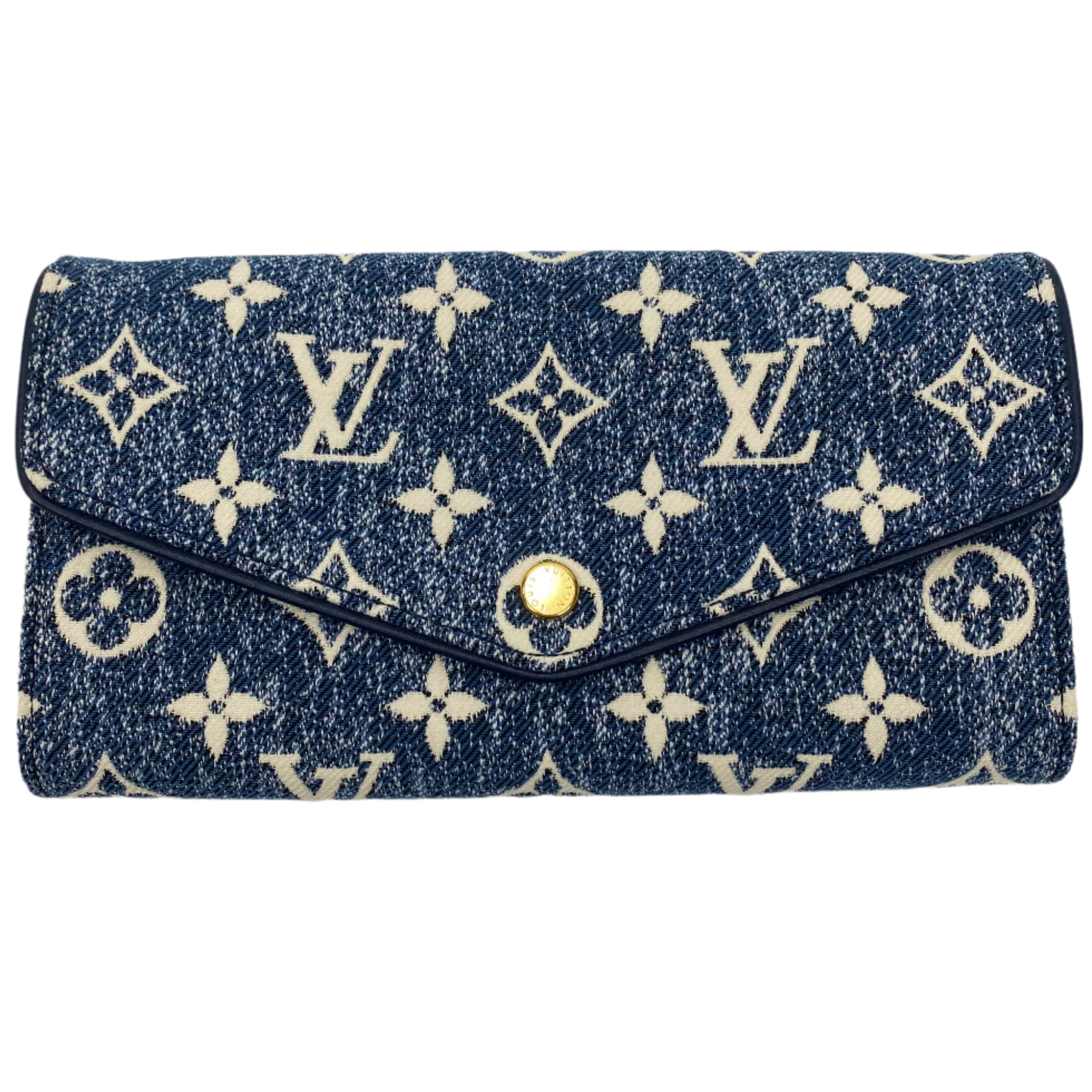 Louis Vuitton Rare Sarah Wallet Monogram Jacquard Denim