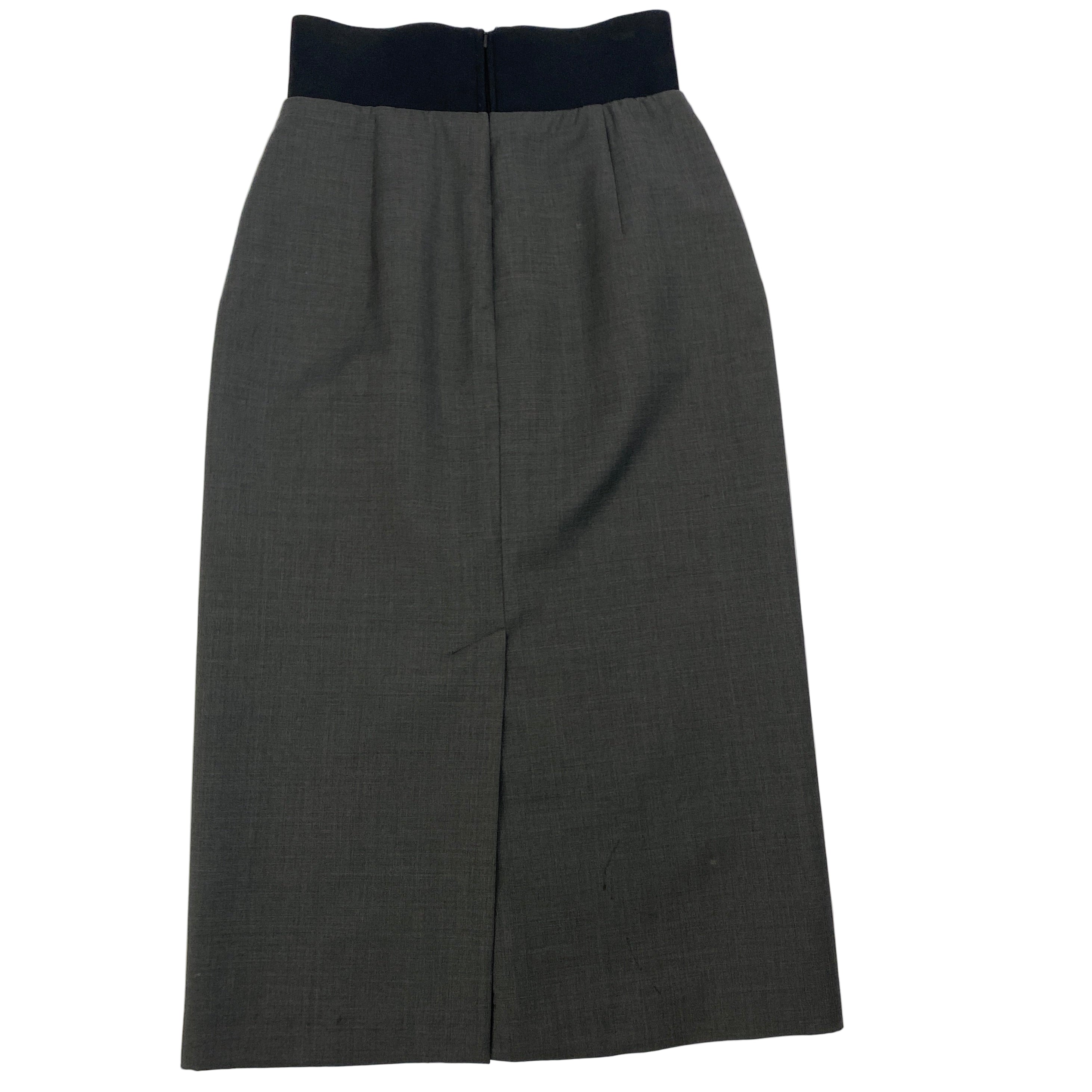 SportMax Grey Wool Pencil Skirt S/M