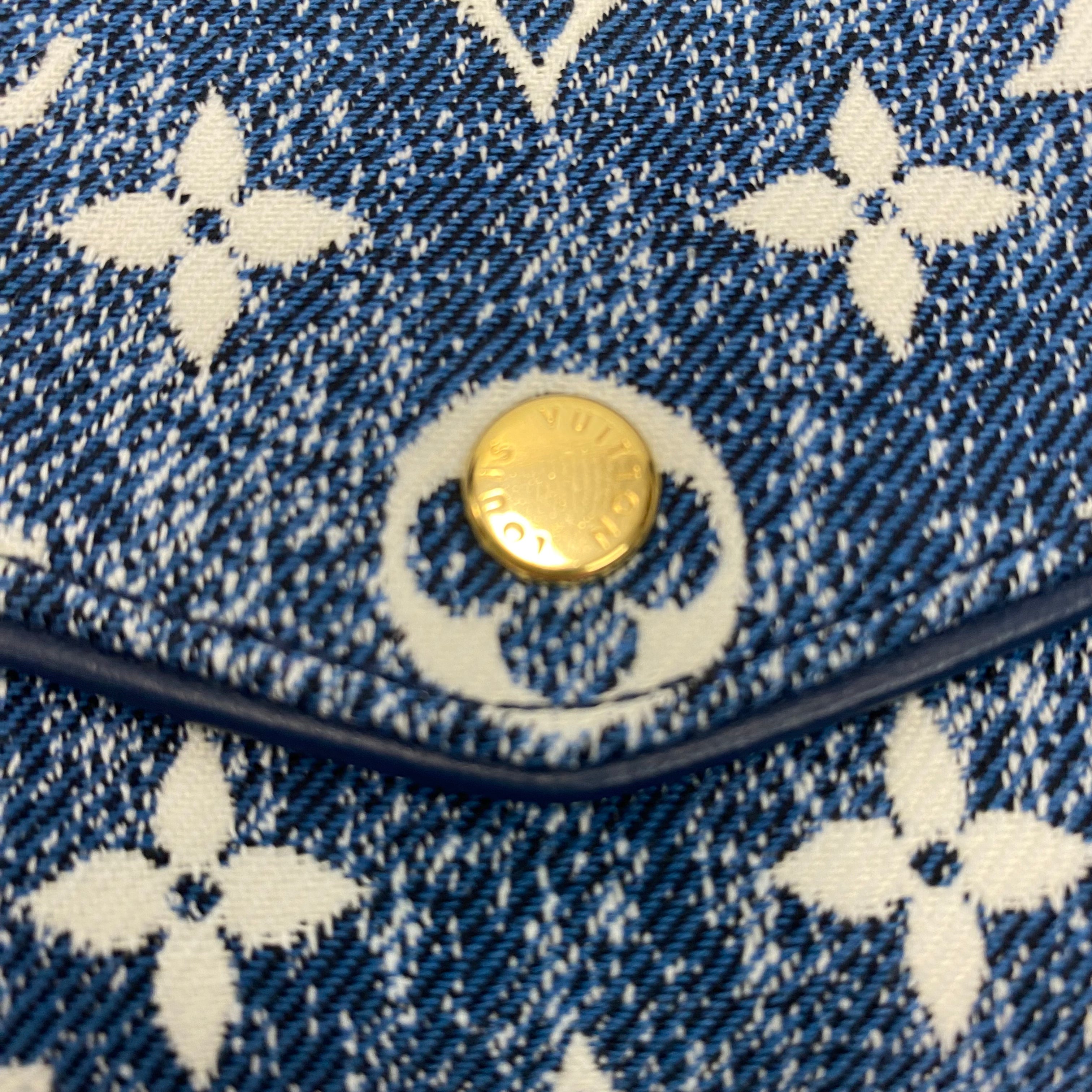 Louis Vuitton Rare Sarah Wallet Monogram Jacquard Denim
