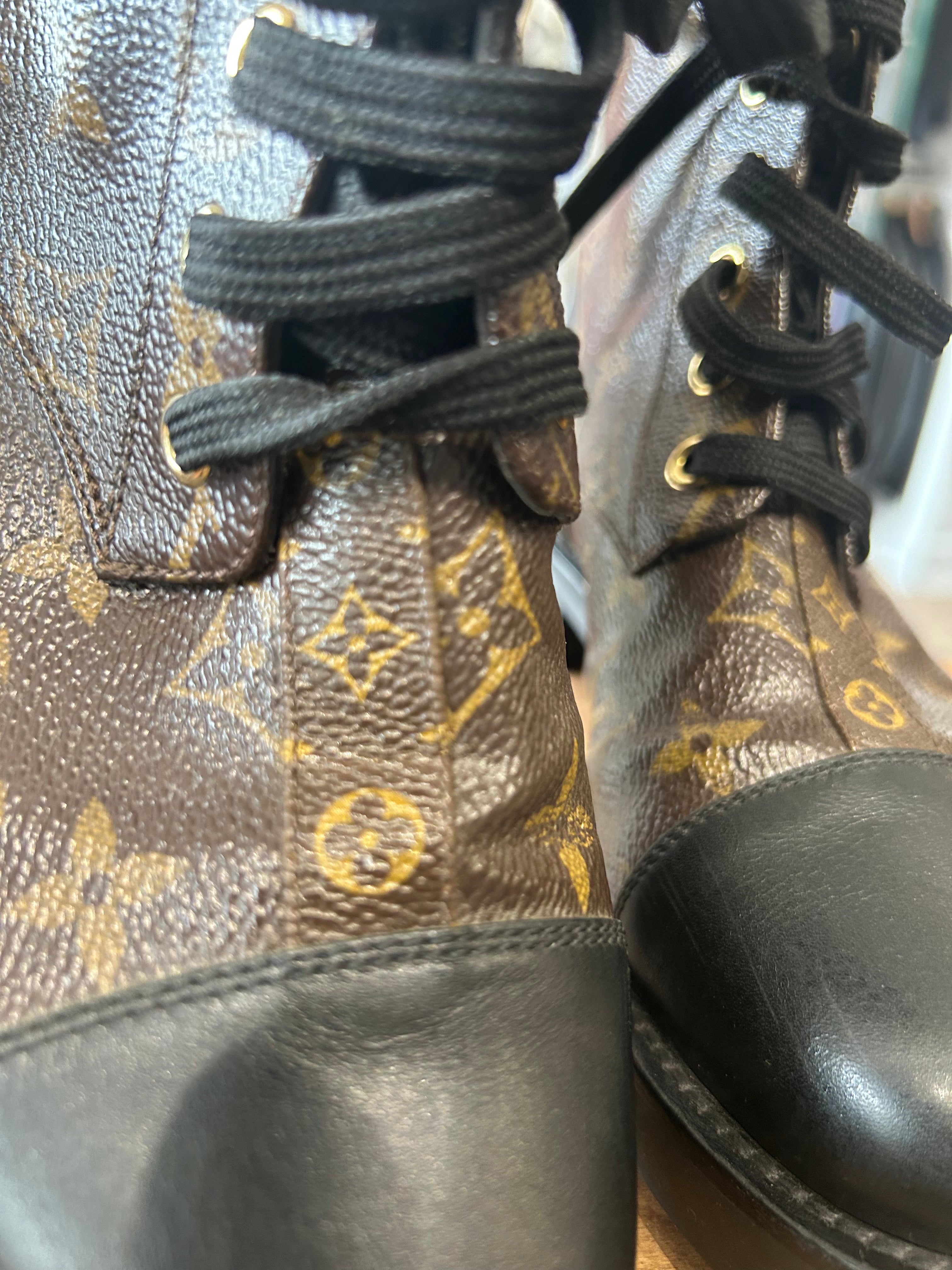 Louis Vuitton Monogram Canvas Wonderland Boots 37
