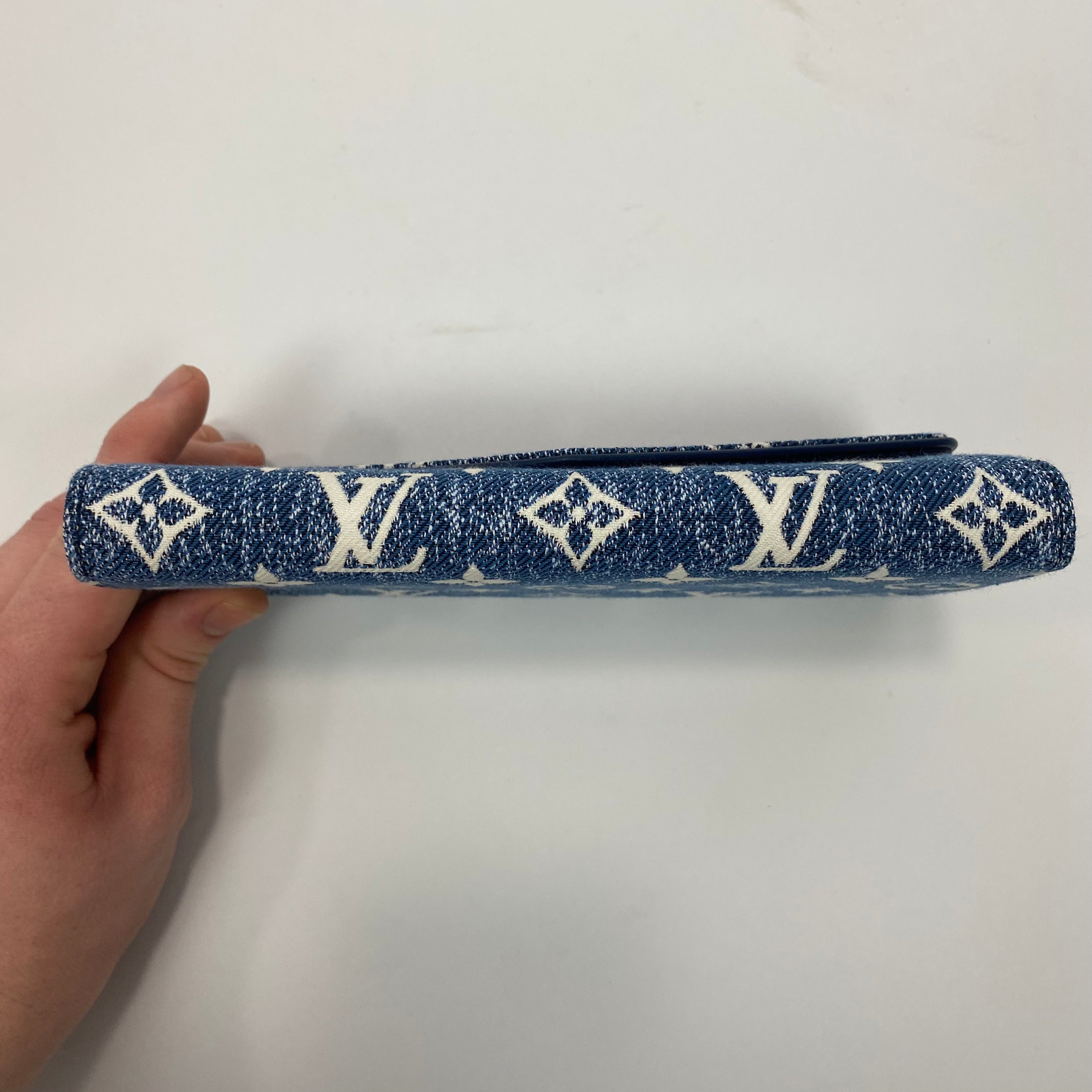 Louis Vuitton Rare Sarah Wallet Monogram Jacquard Denim