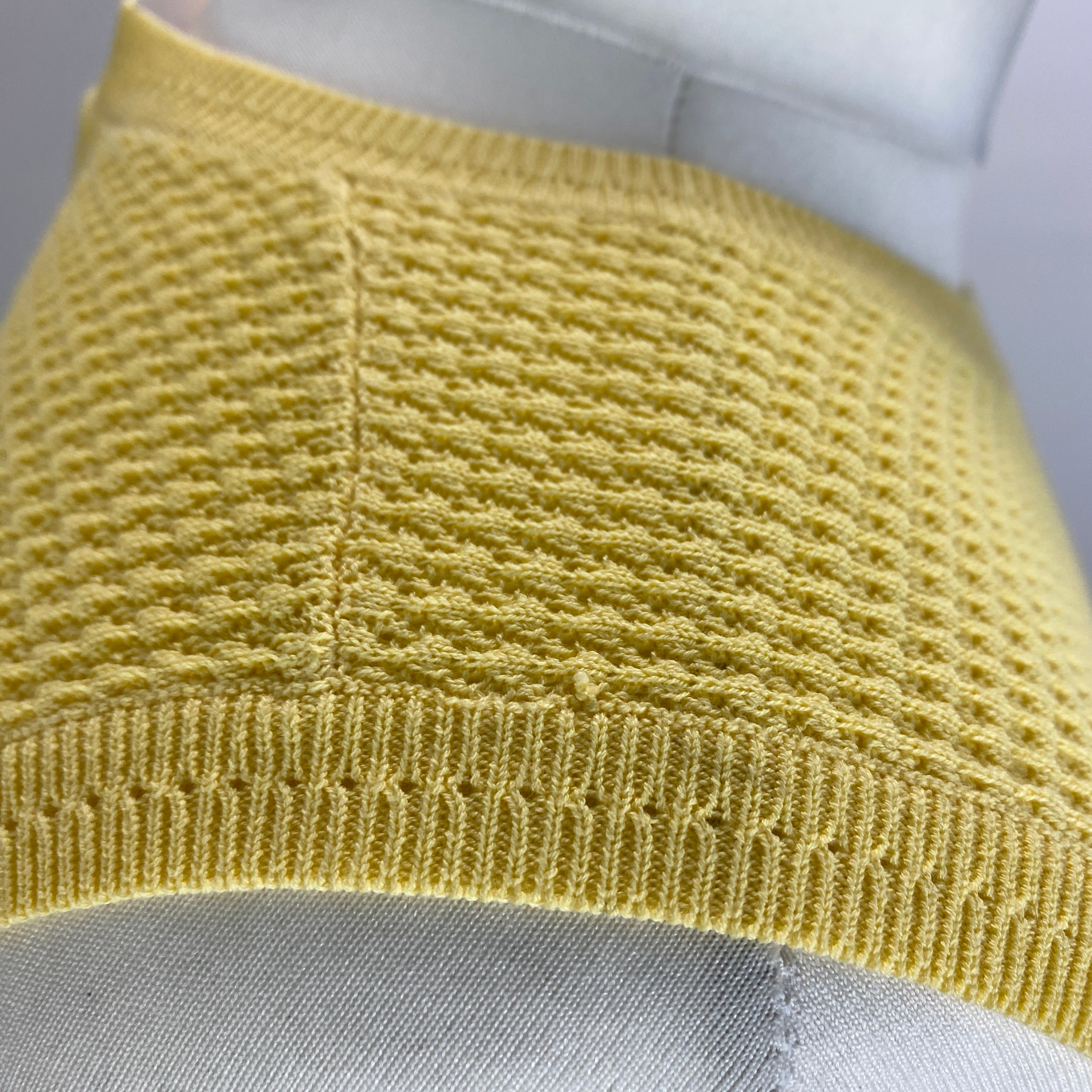 FUB New £202 Lemon Cotton Waffle Knit Maxi Dress S