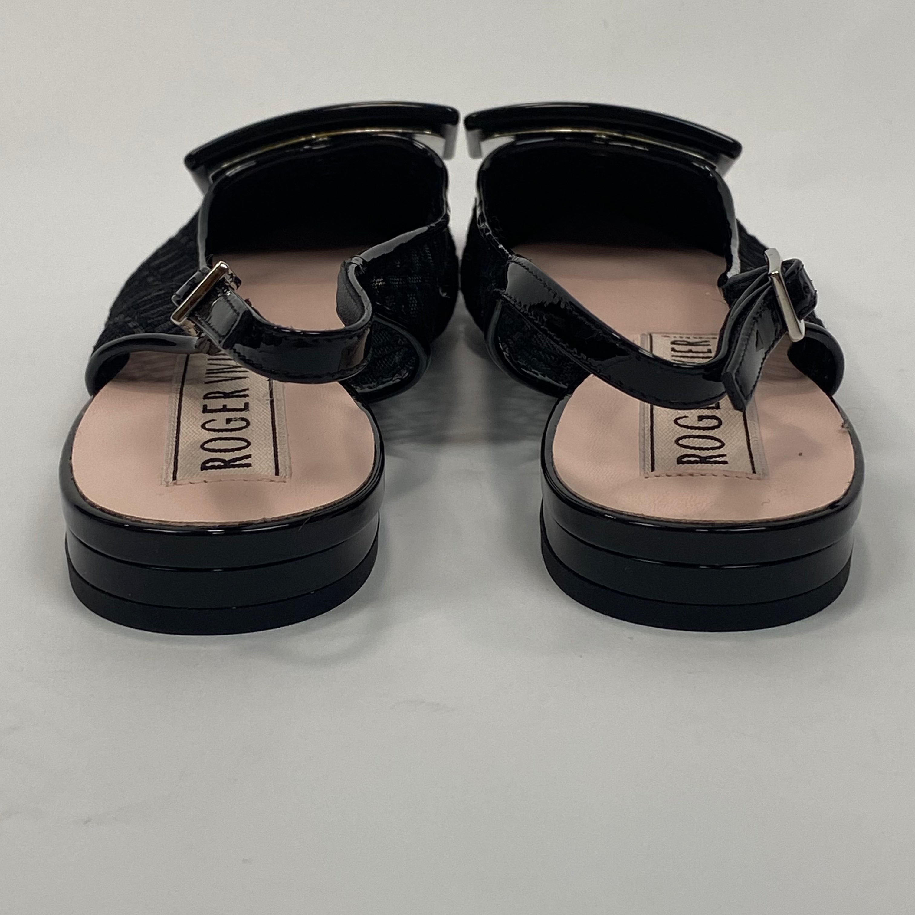 Roger Vivier New £740 Gommettine Net Slingback Flats 35.5