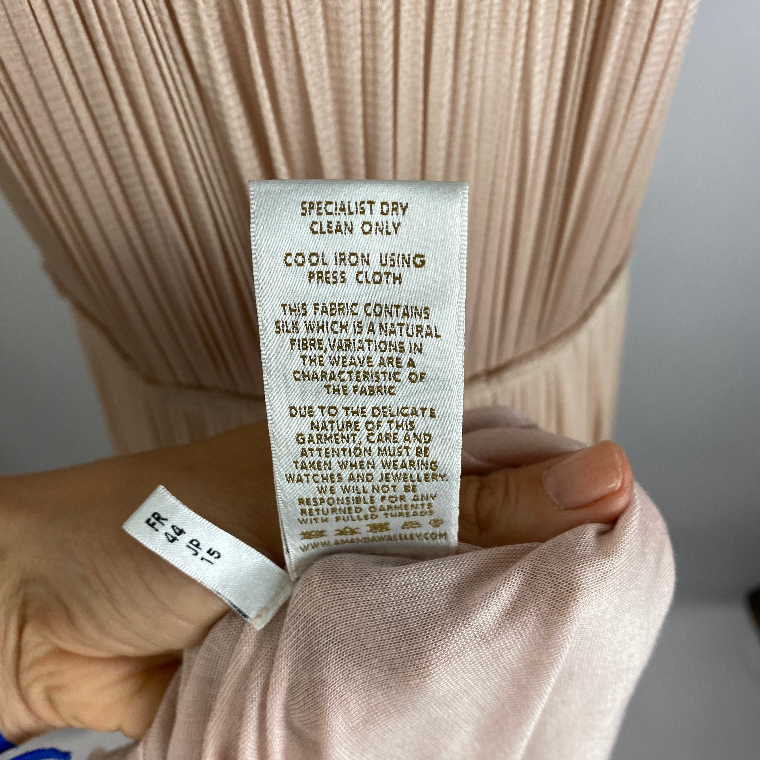 Amanda Wakeley Nude Silk Embellished Maxi Dress XL
