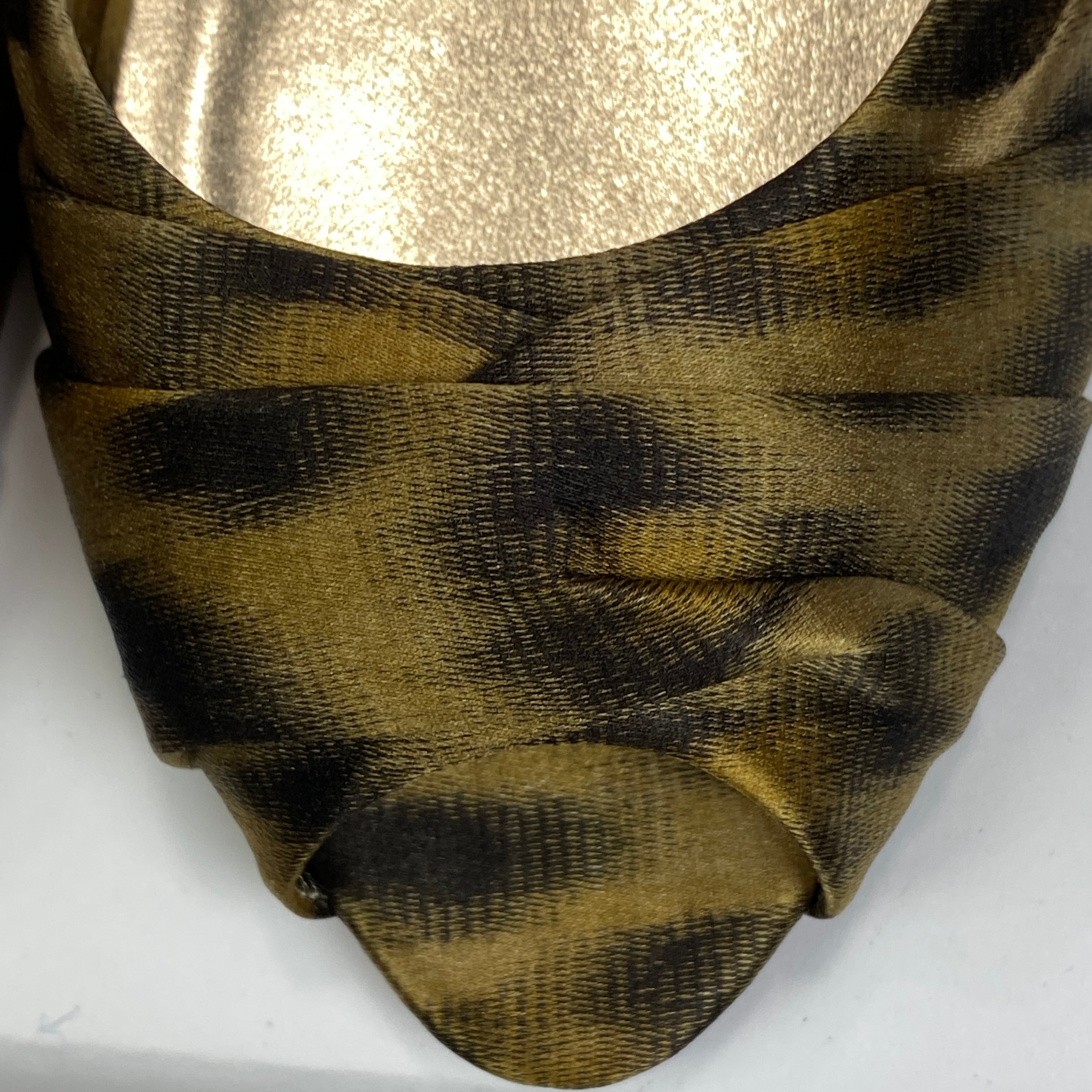 Christian Louboutin New £1100 Leopard Silk Cordelina Slingbacks 39.5