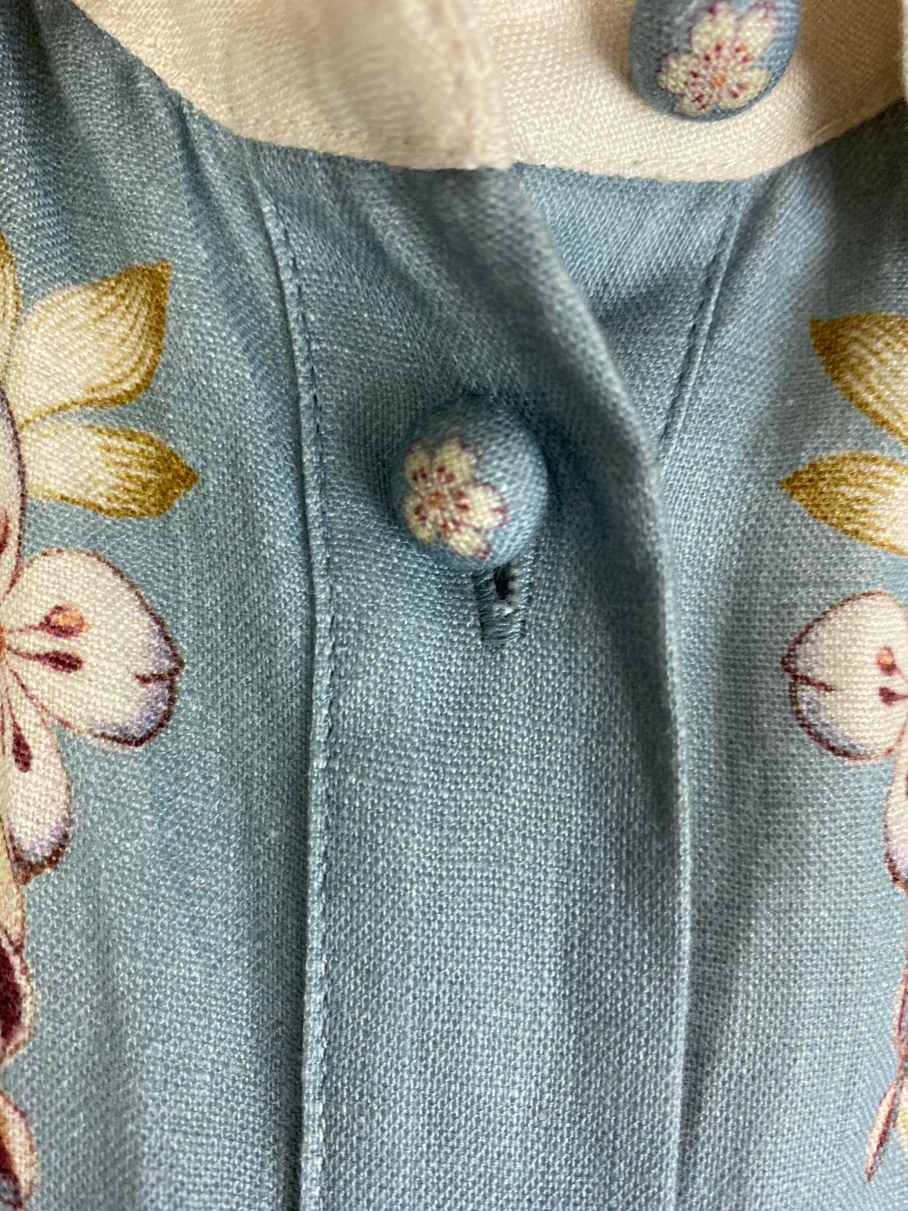 Alemais £475 Blue & Cream Blythe Linen Shirtdress XXS/XS/S