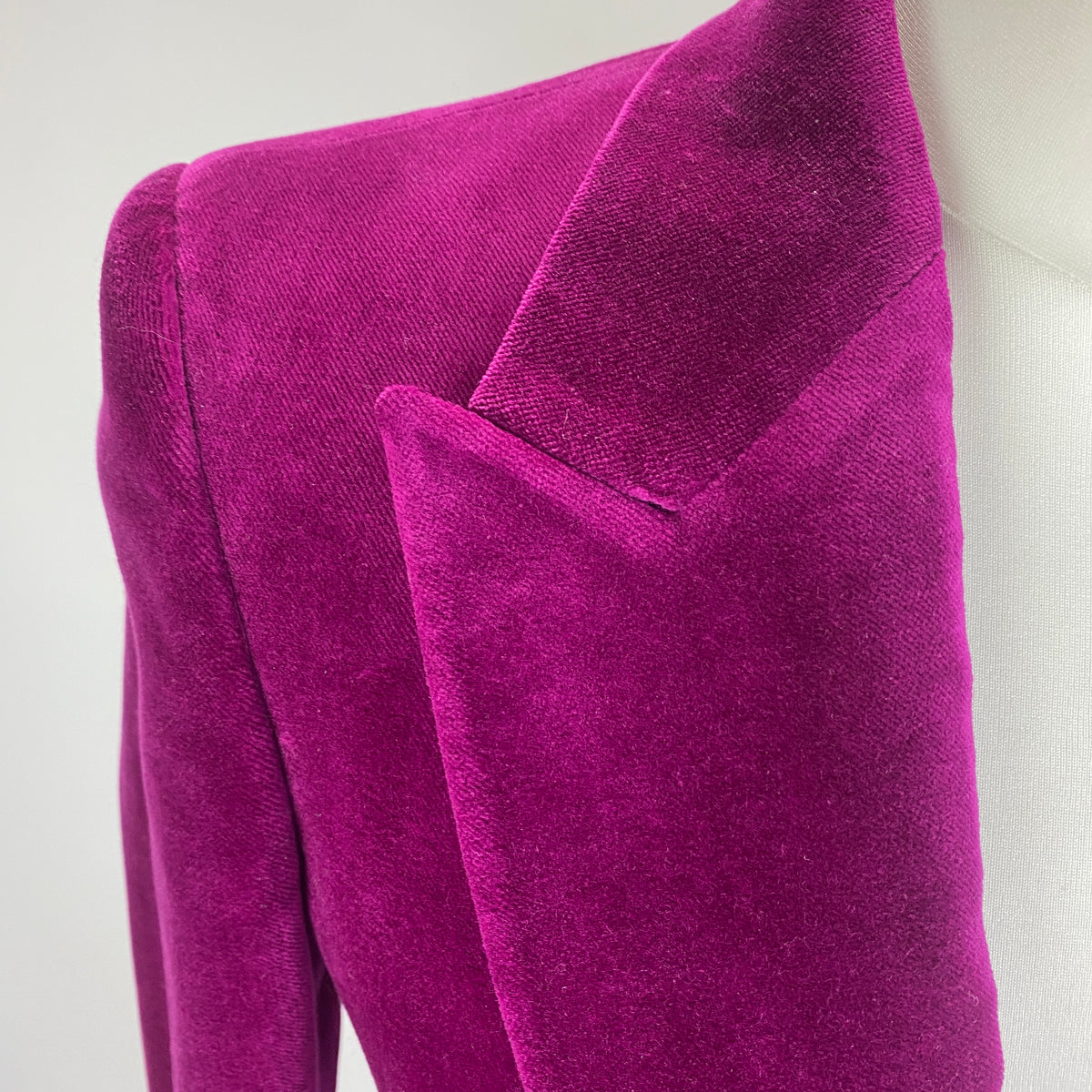 Knatchbull £2000 Bespoke Magenta Velvet Blazer XS
