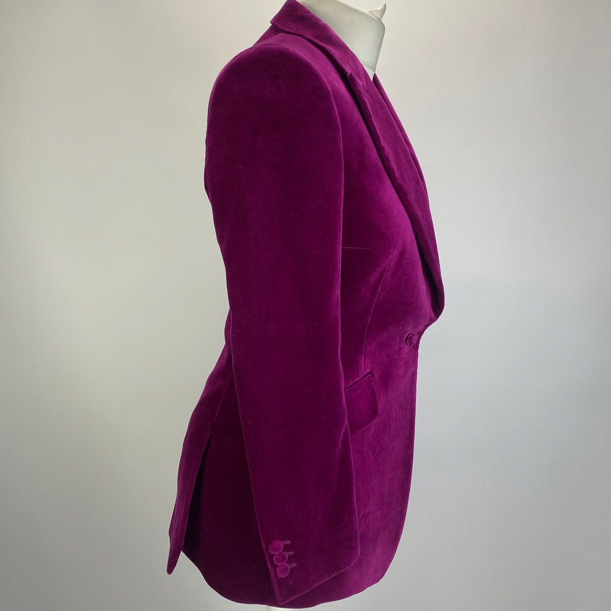 Knatchbull £2000 Bespoke Magenta Velvet Blazer XS