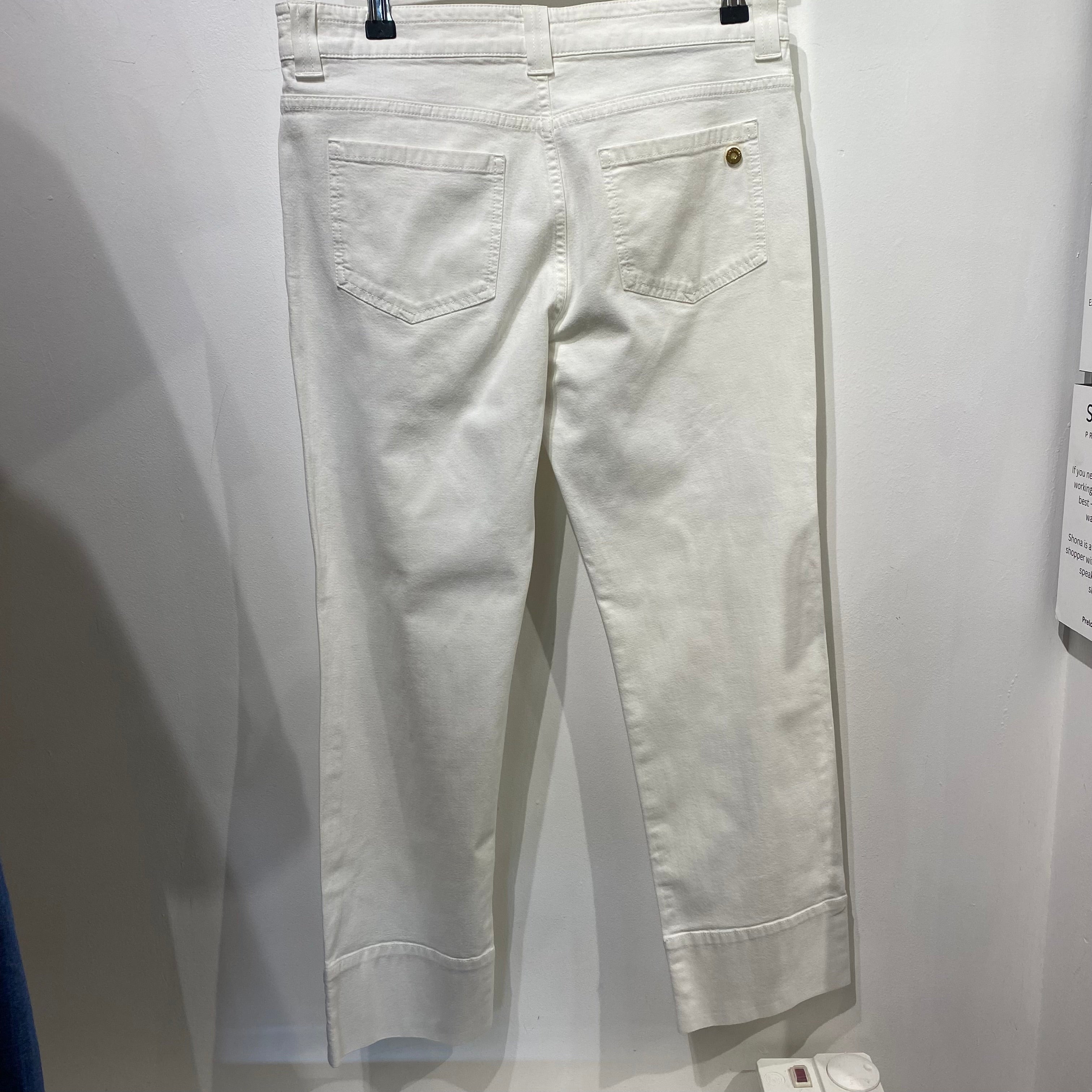 Loro Piana White Crop Jeans L