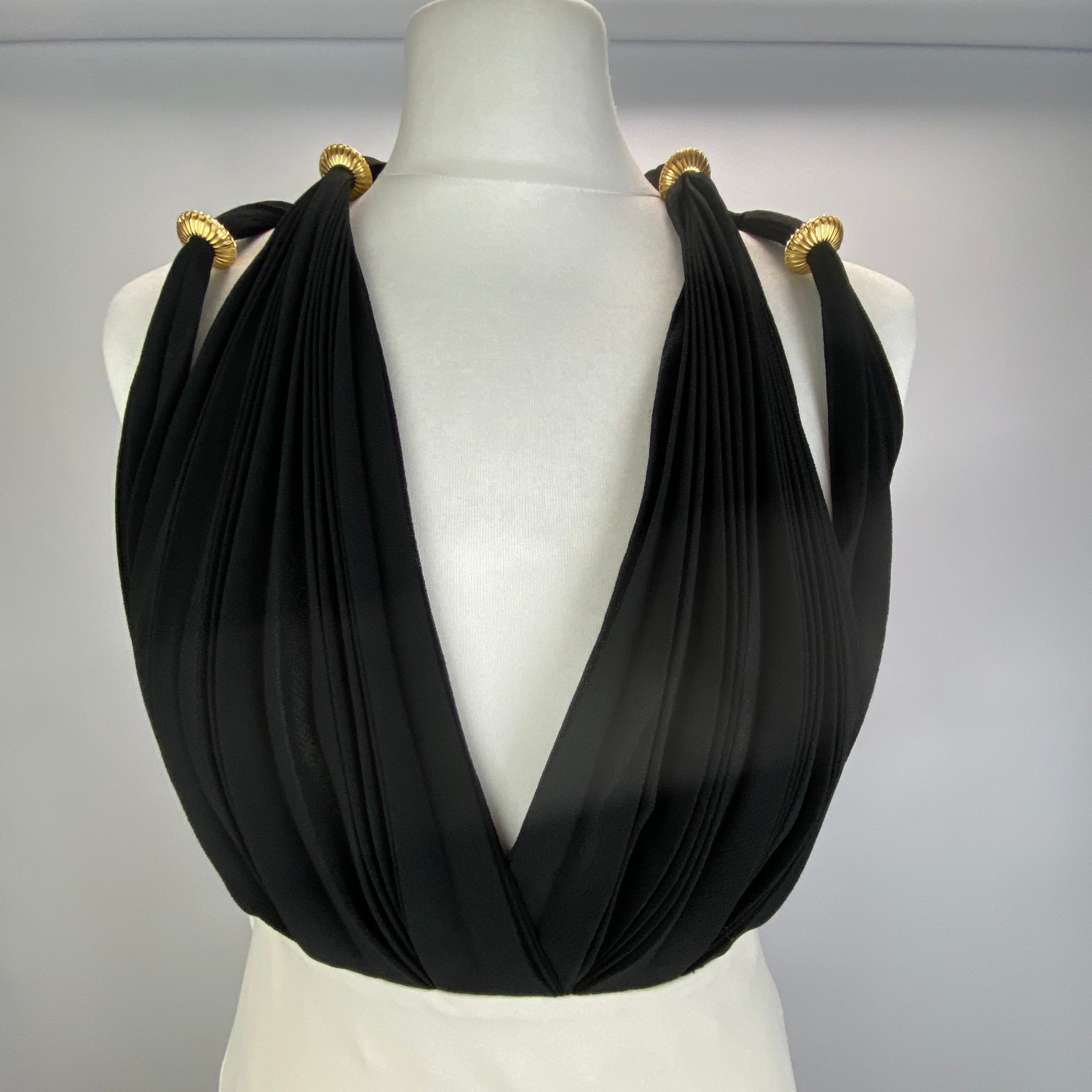 Zeus & Dione £970 Black & Ivory Iphigenia Evening Gown XS