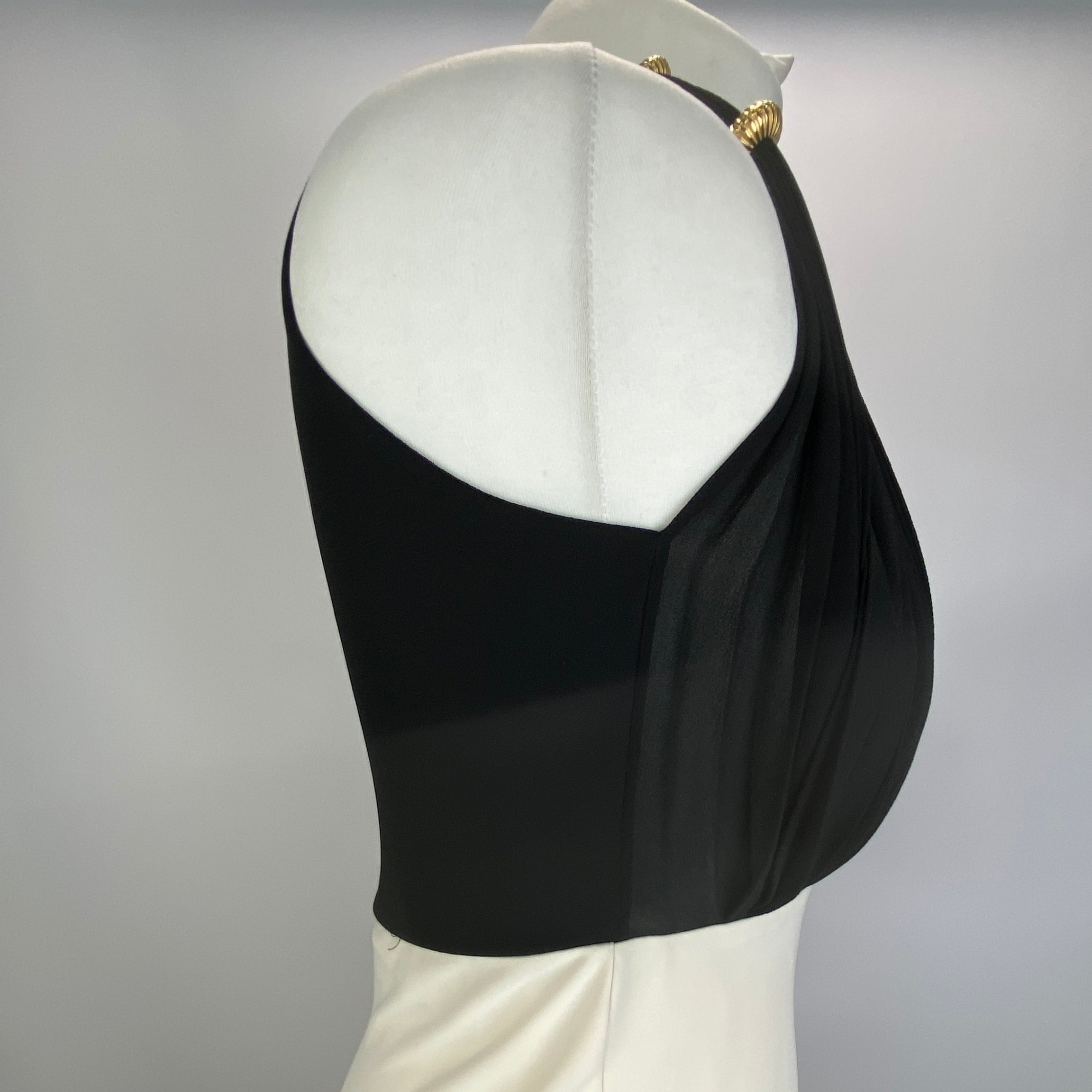 Zeus & Dione £970 Black & Ivory Iphigenia Evening Gown XS