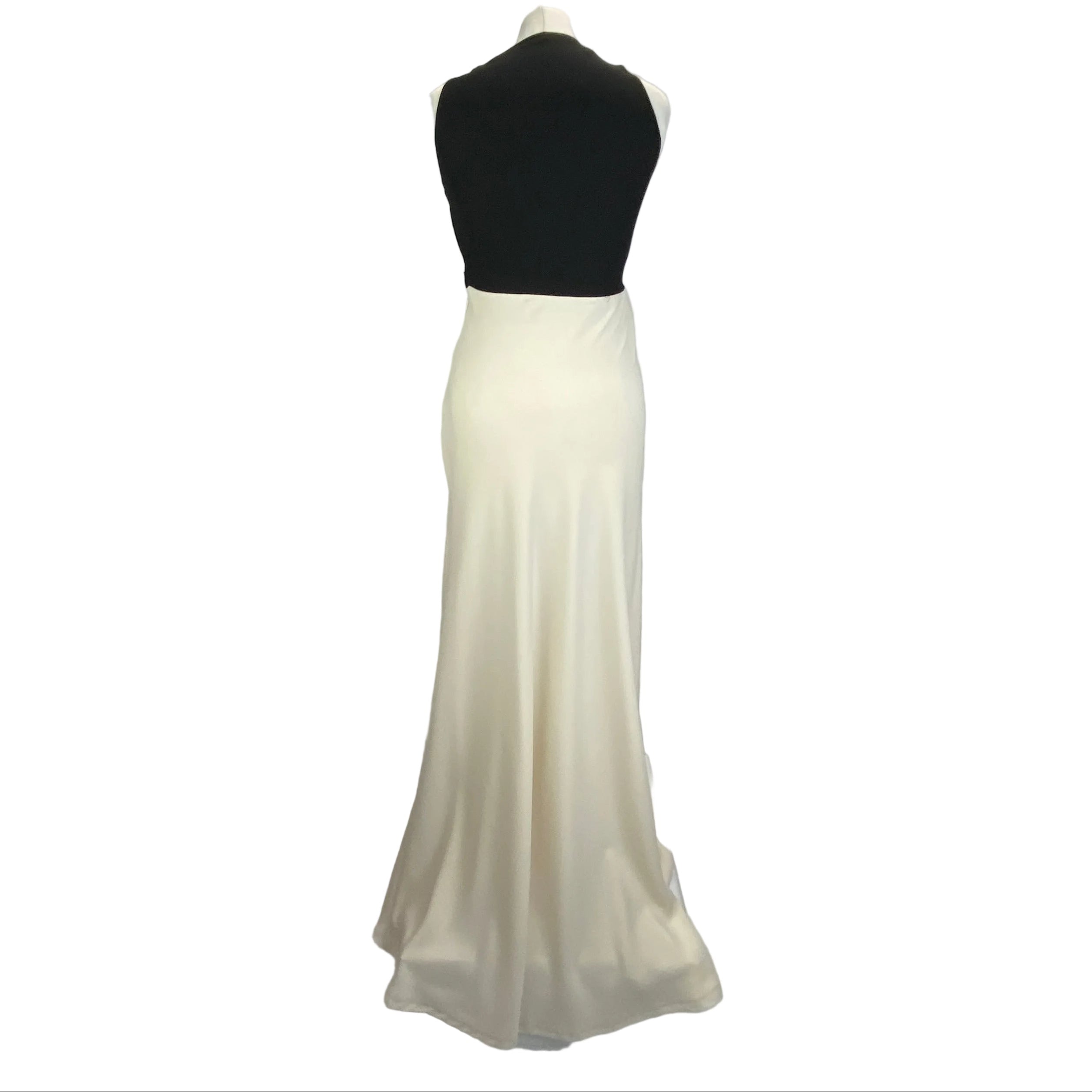 Zeus & Dione £970 Black & Ivory Iphigenia Evening Gown XS