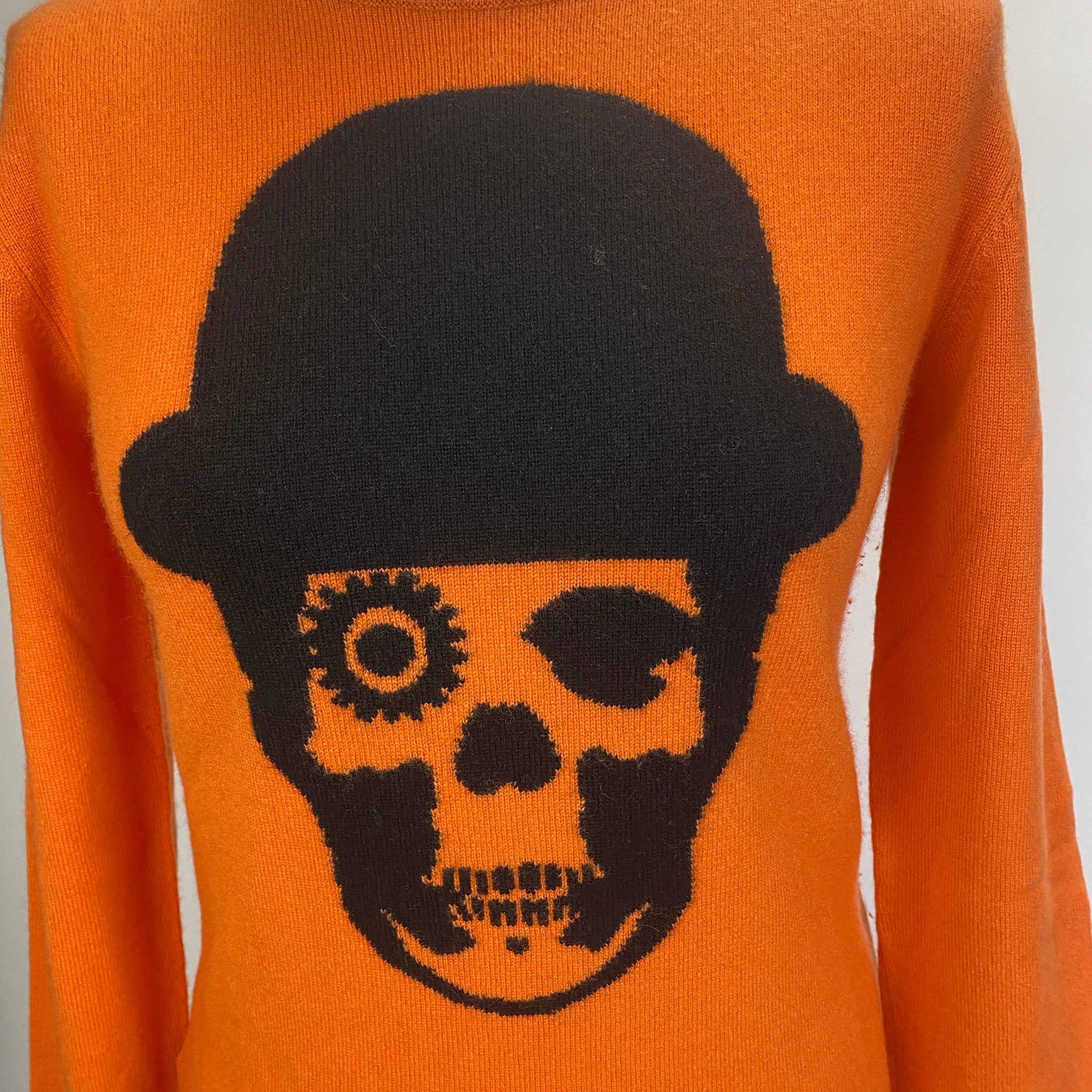 Lucien Pellat-Finet Orange Day of the Dead Cashmere Jumper M