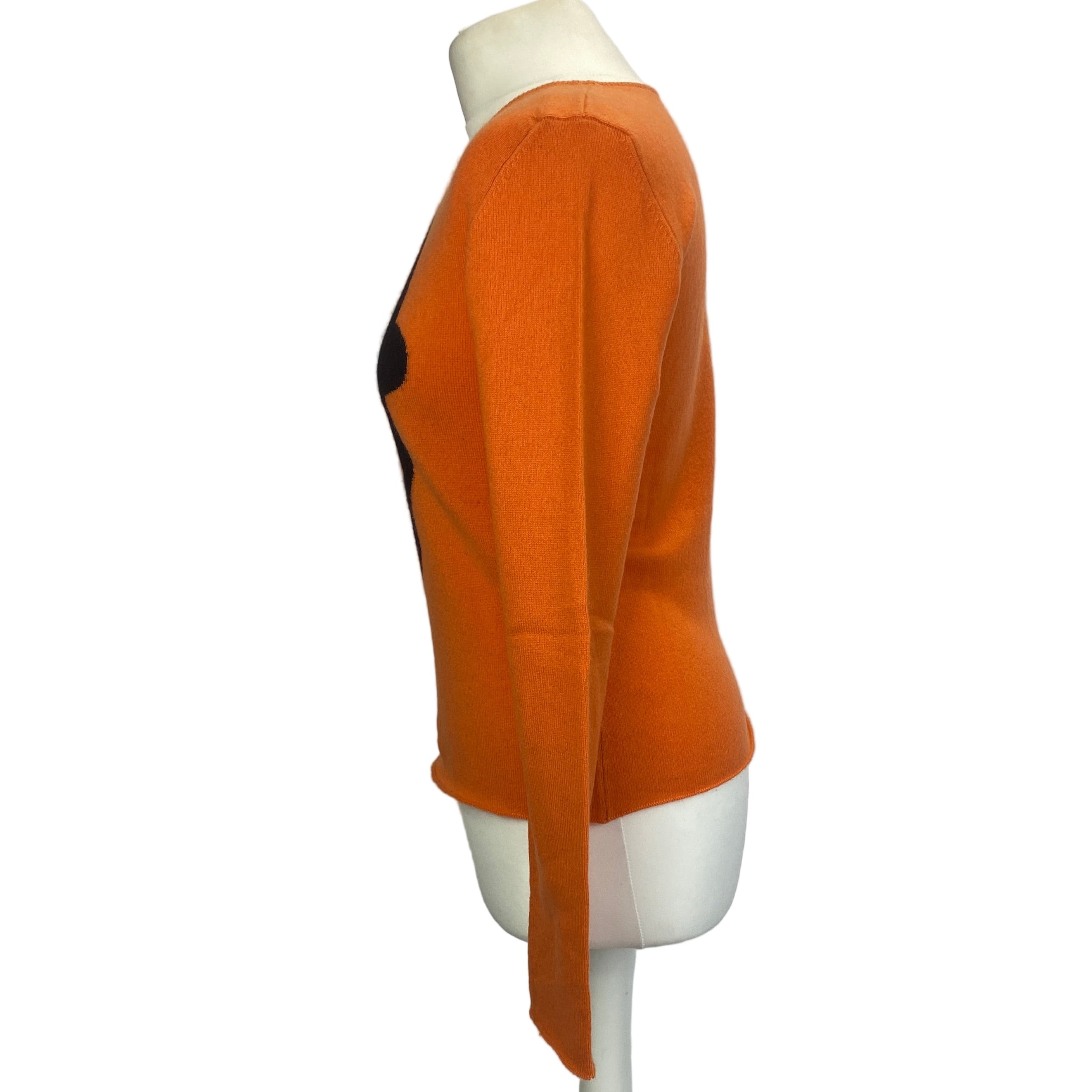 Lucien Pellat-Finet Orange Day of the Dead Cashmere Jumper M