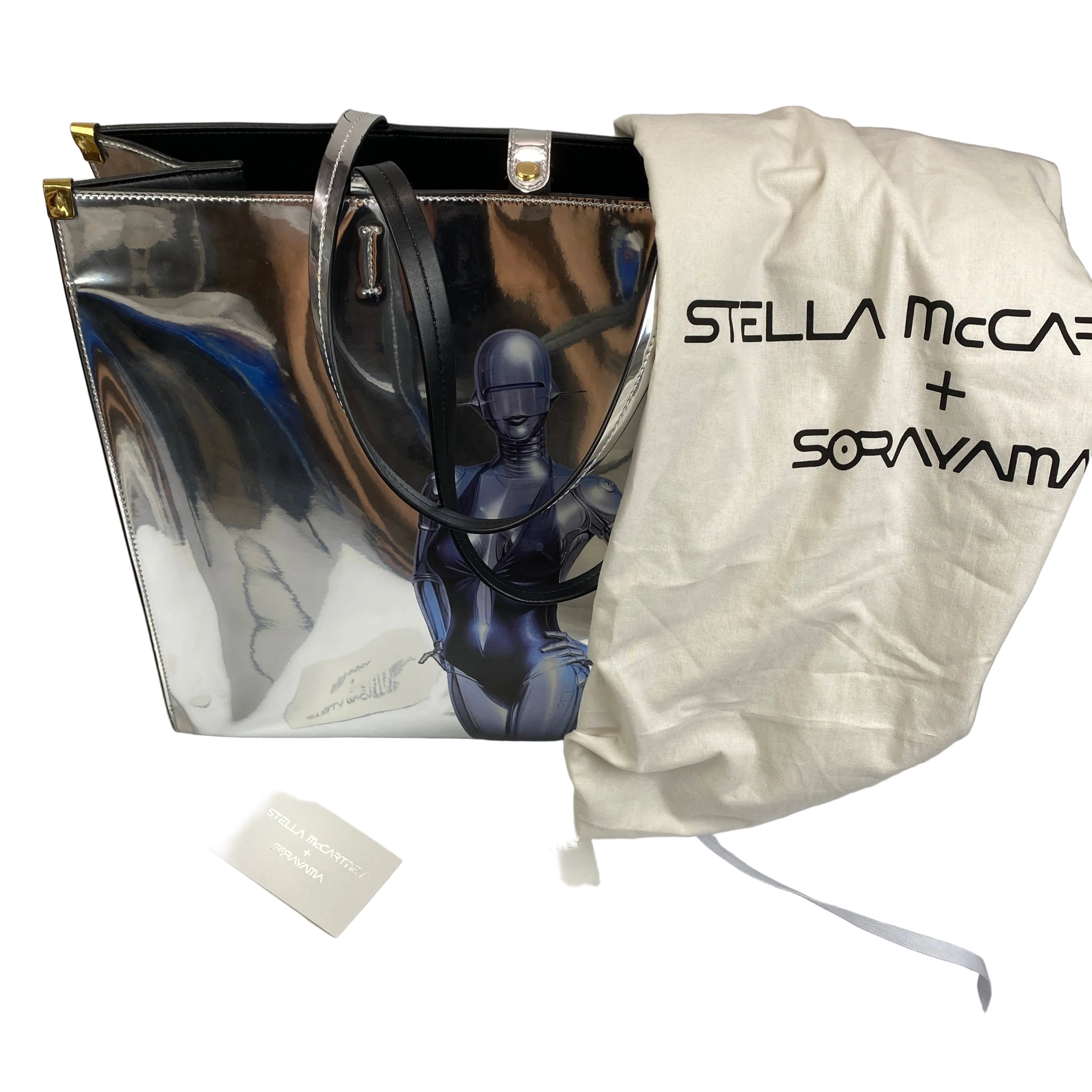 Stella McCartney X Sorayama New £900 Sexy Robot Silver Tote Bag