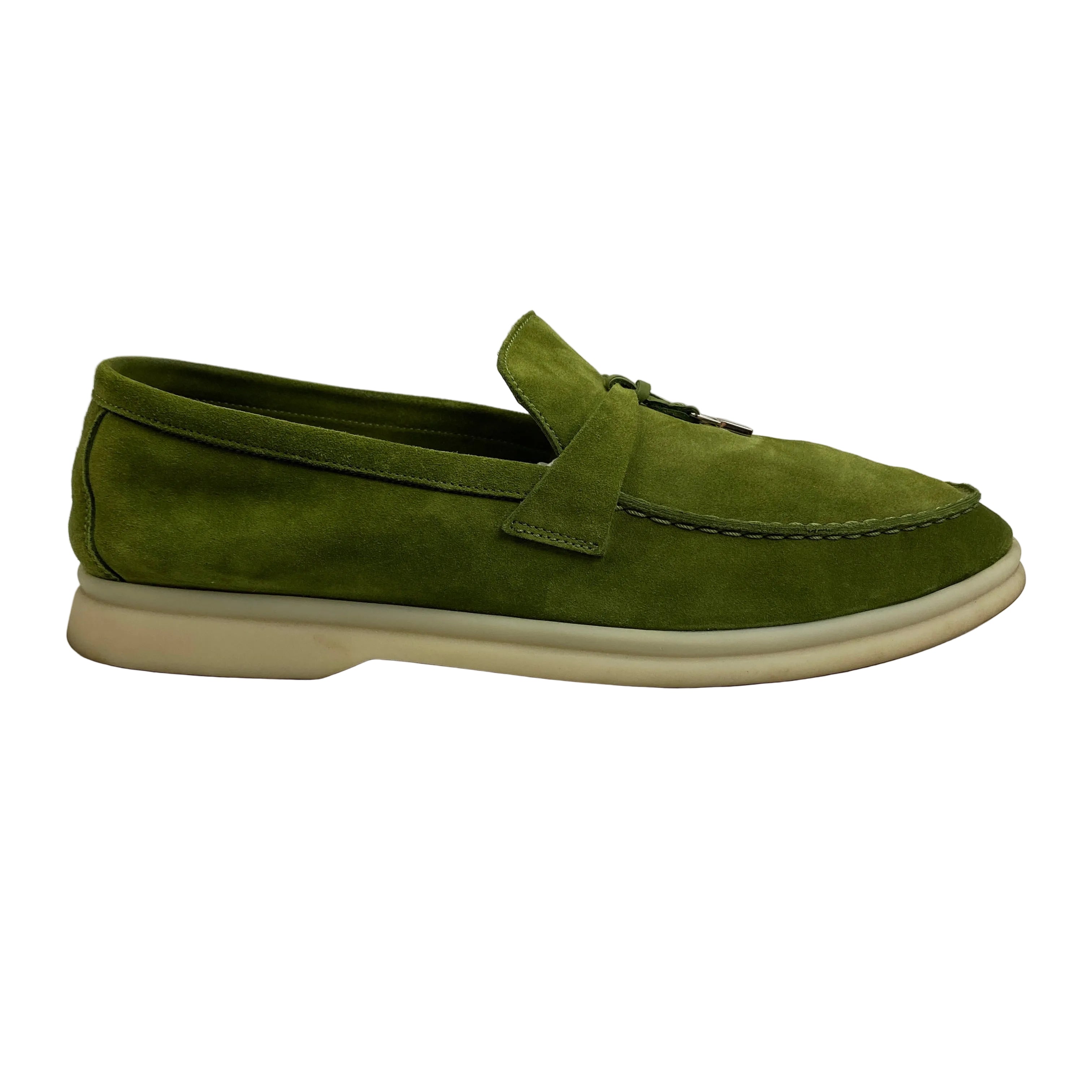 Loro Piana £800 Lime Suede Summer Walk Deck Shoes 39
