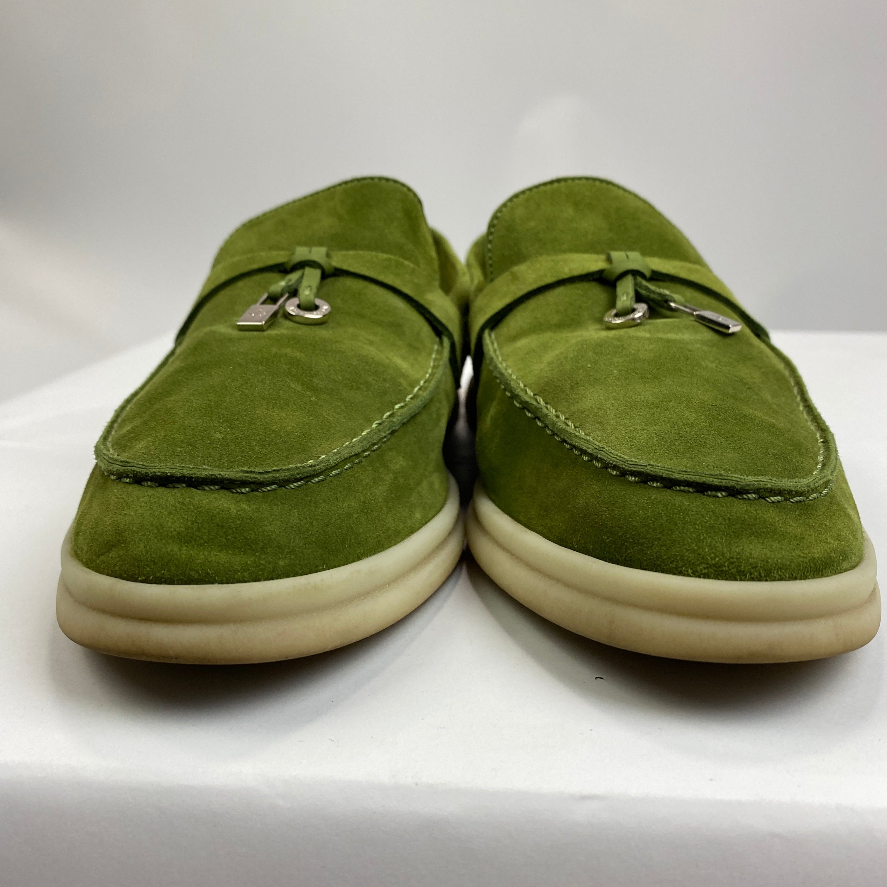 Loro Piana £800 Lime Suede Summer Walk Deck Shoes 39