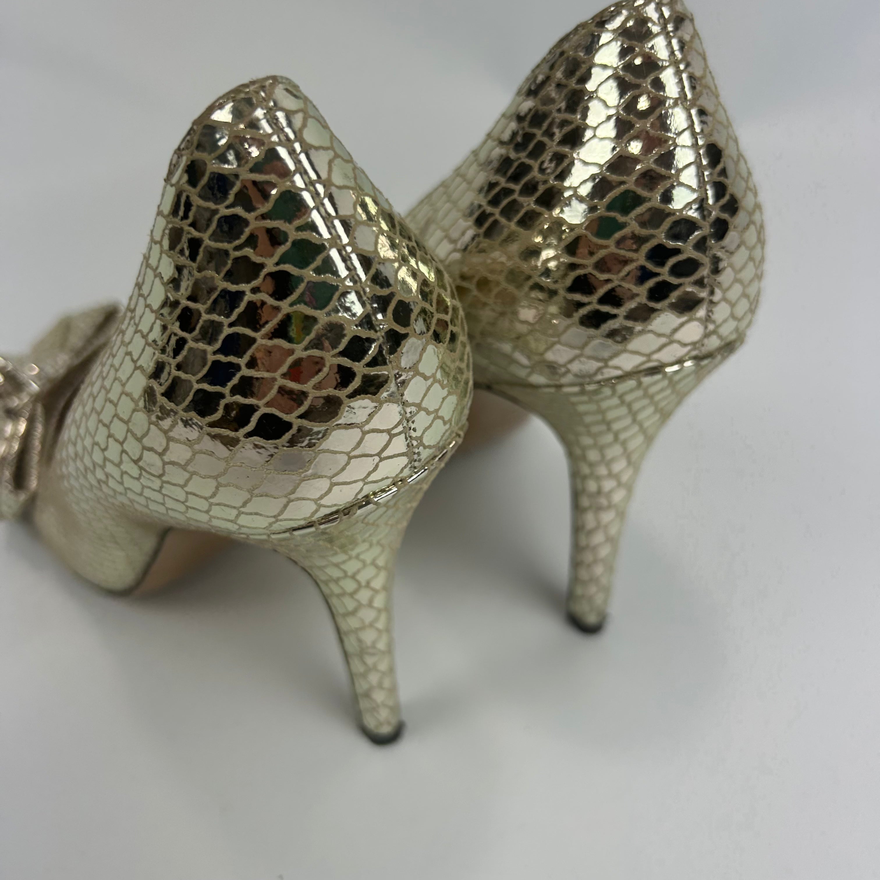 Isabel Marant Gold Bow Detail Heels 41