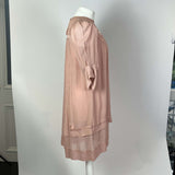 Isabel Marant Rose Pink Embroidered Silk Tunic Dress XXS/XS/S