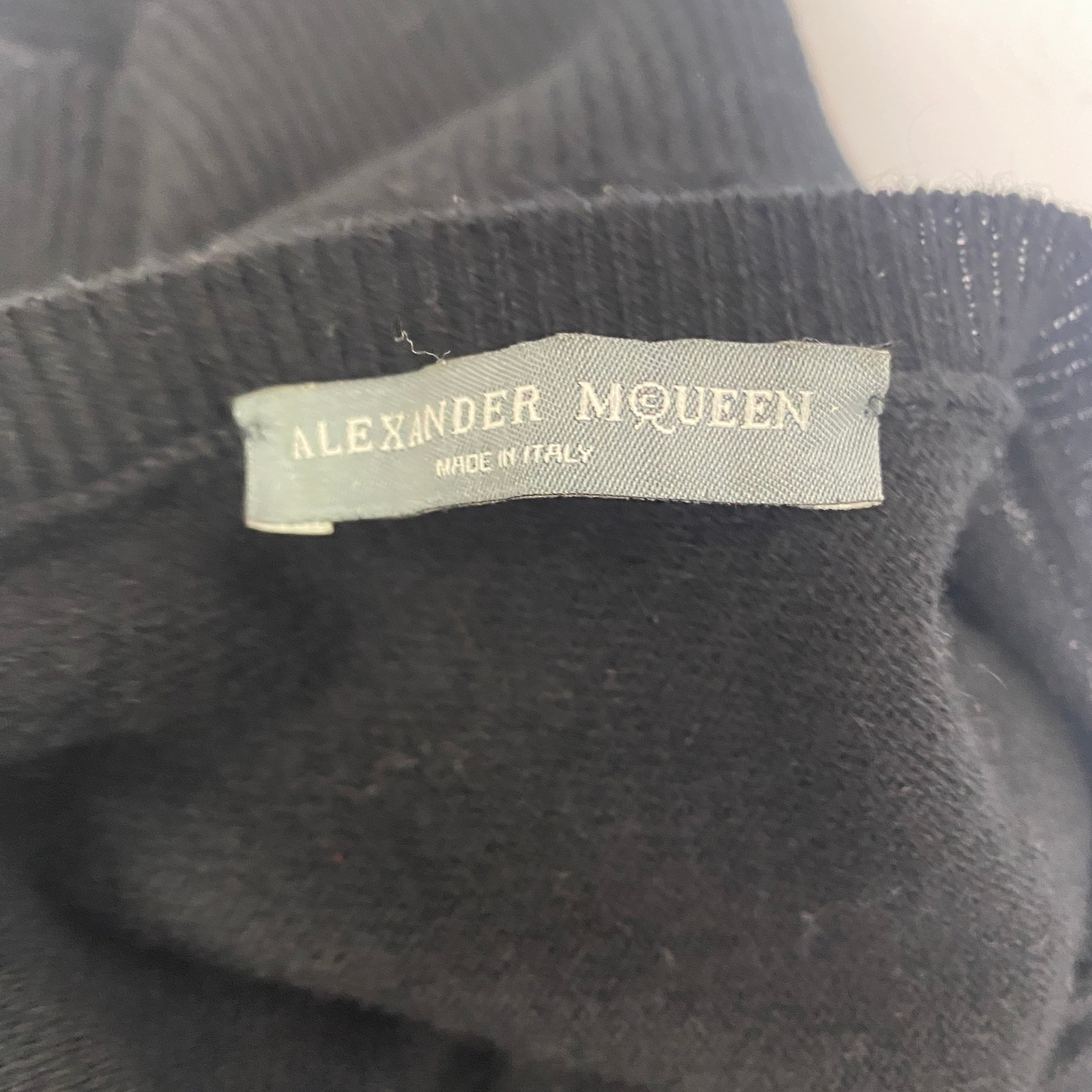Alexander McQueen Black Wool & Cashmere Fluted Sweater XS/S