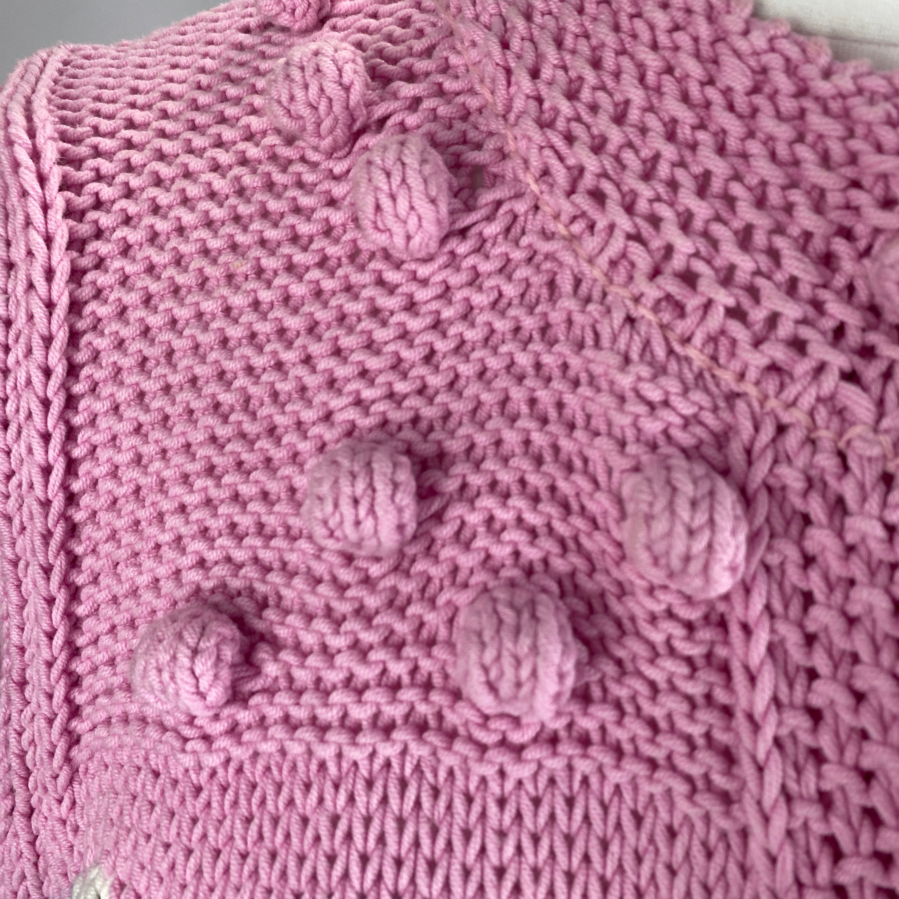 Hayley Menzies Pink Embroidered Cotton Gladys Cardigan S/M
