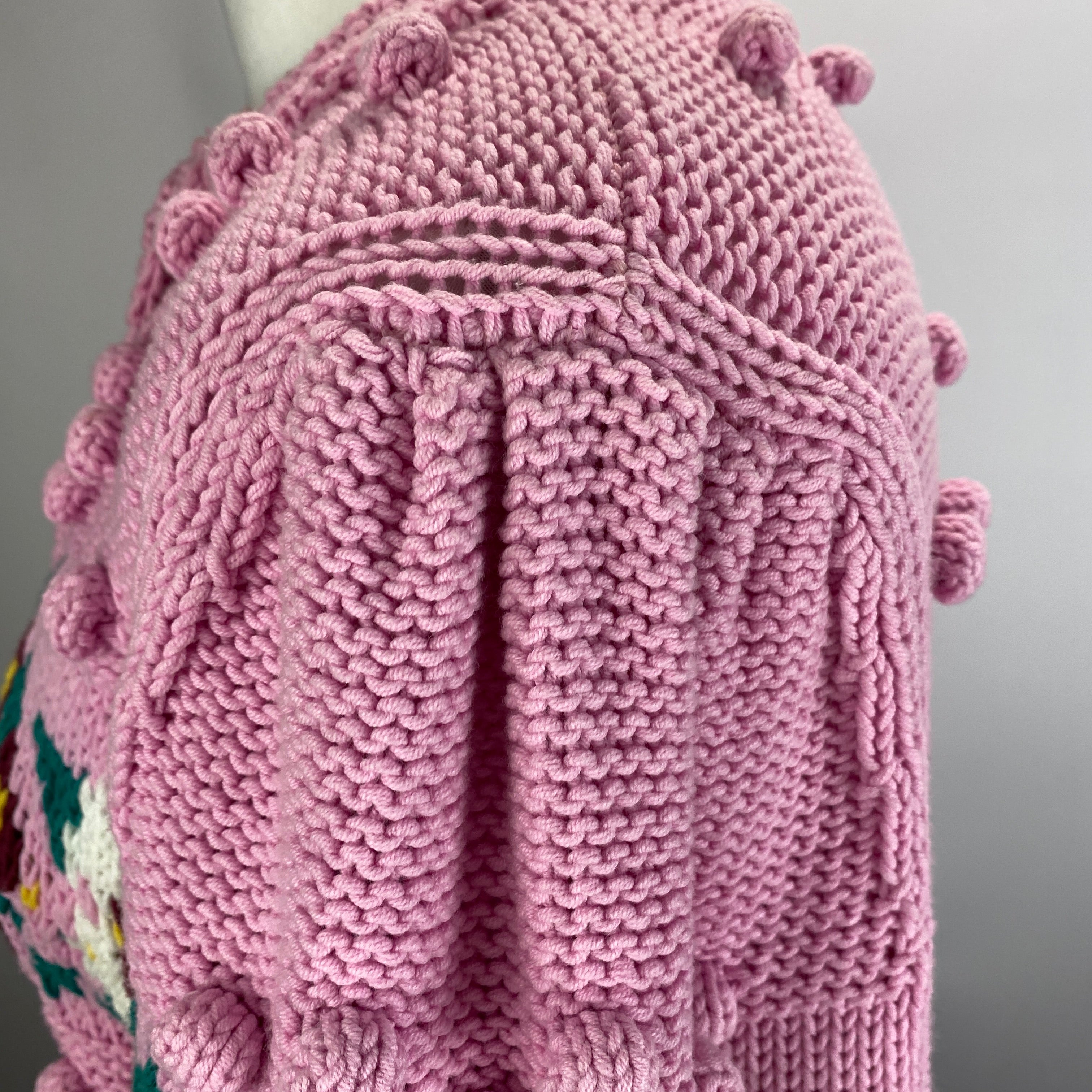 Hayley Menzies Pink Embroidered Cotton Gladys Cardigan S/M