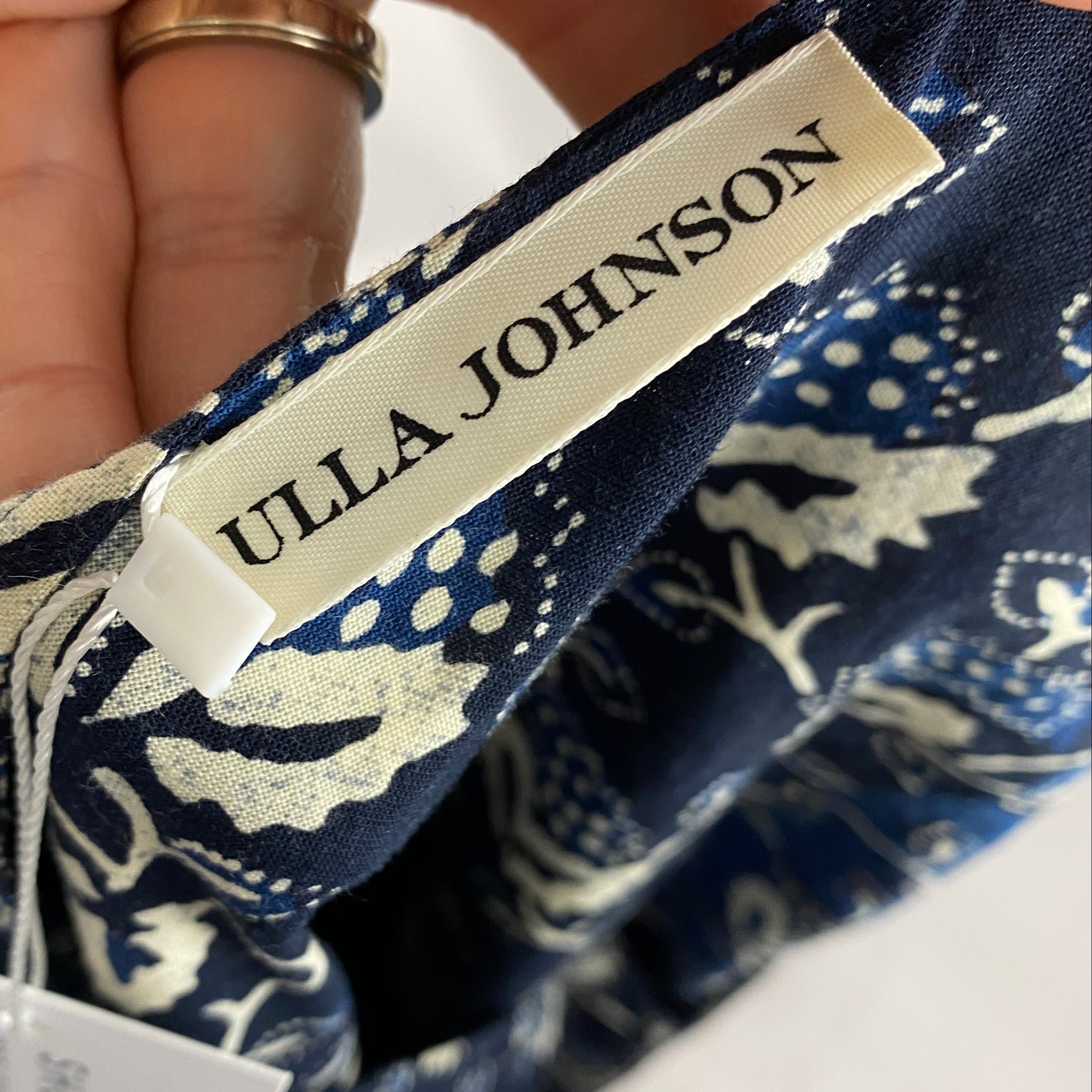 Ulla Johnson £510 Navy Patchwork Iona Dress XXS/XS