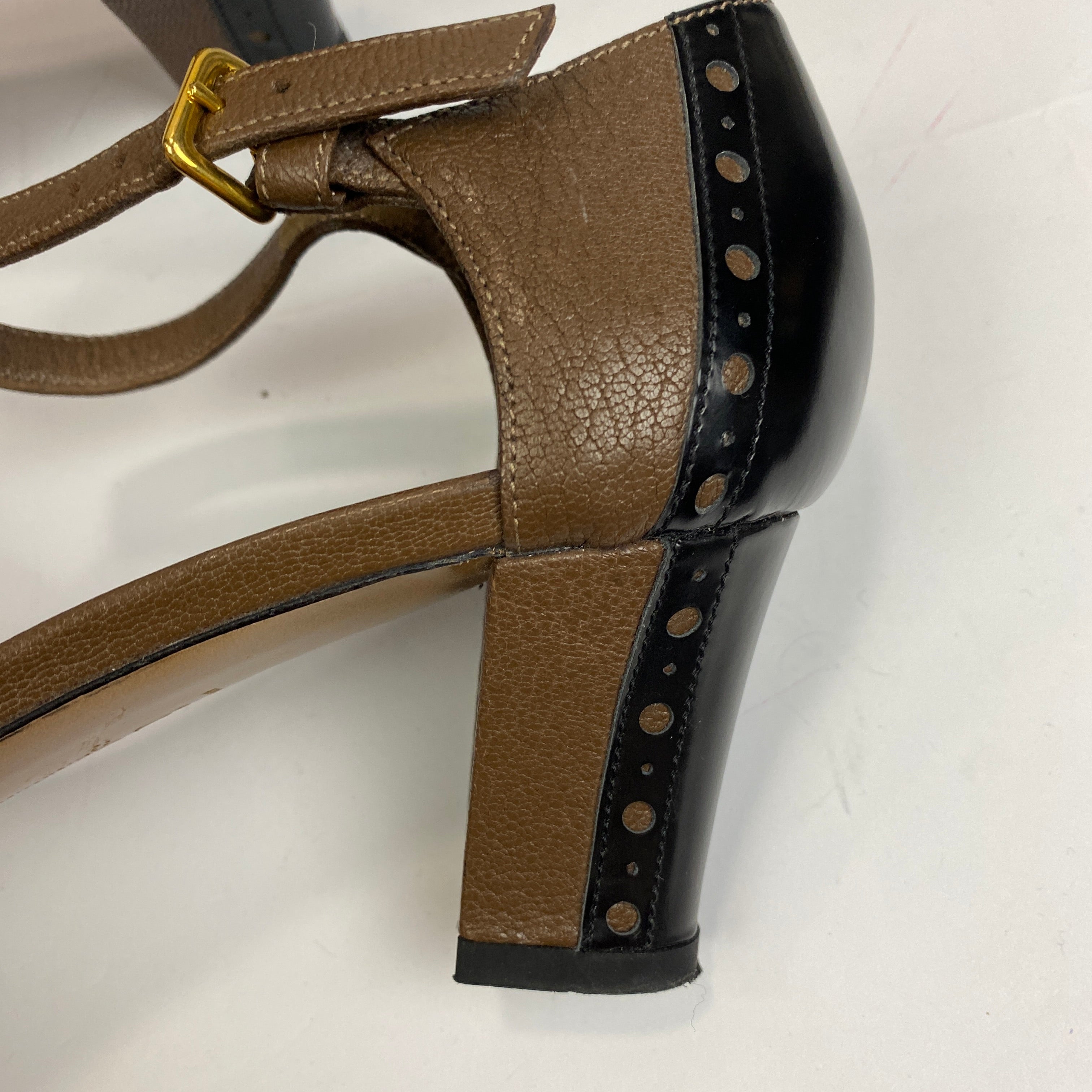 Marni Black & Brown Open Toe Sandals 38
